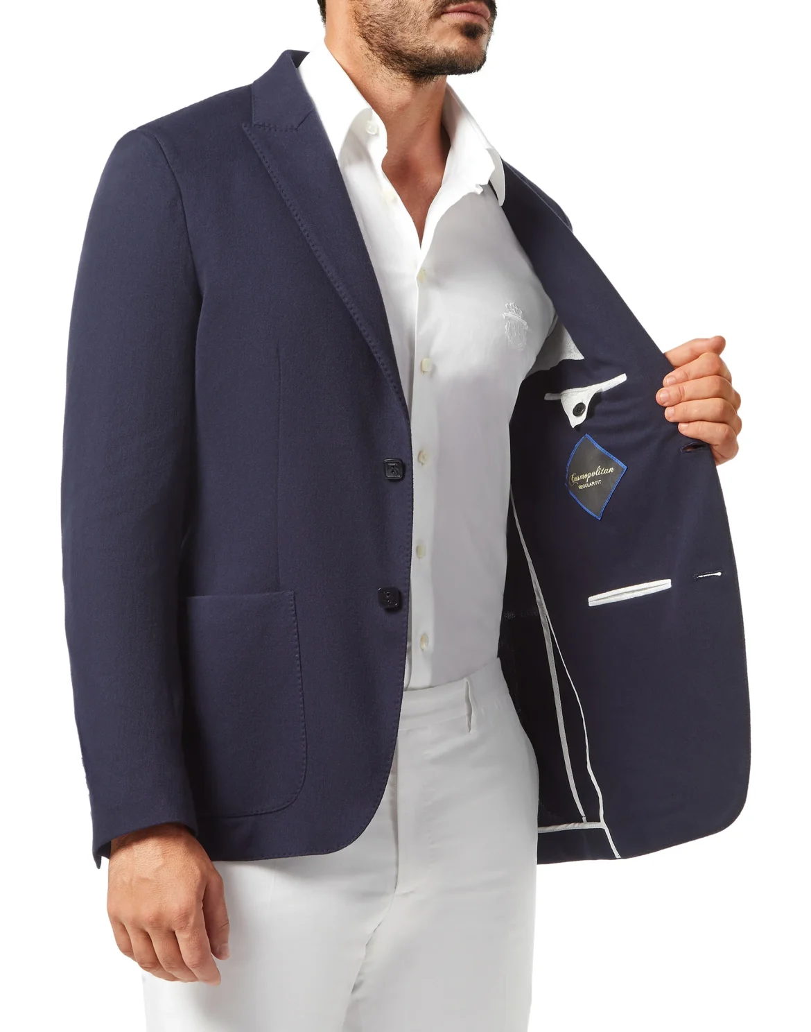 Blazer Slim Fit Crest, цвет: Синий