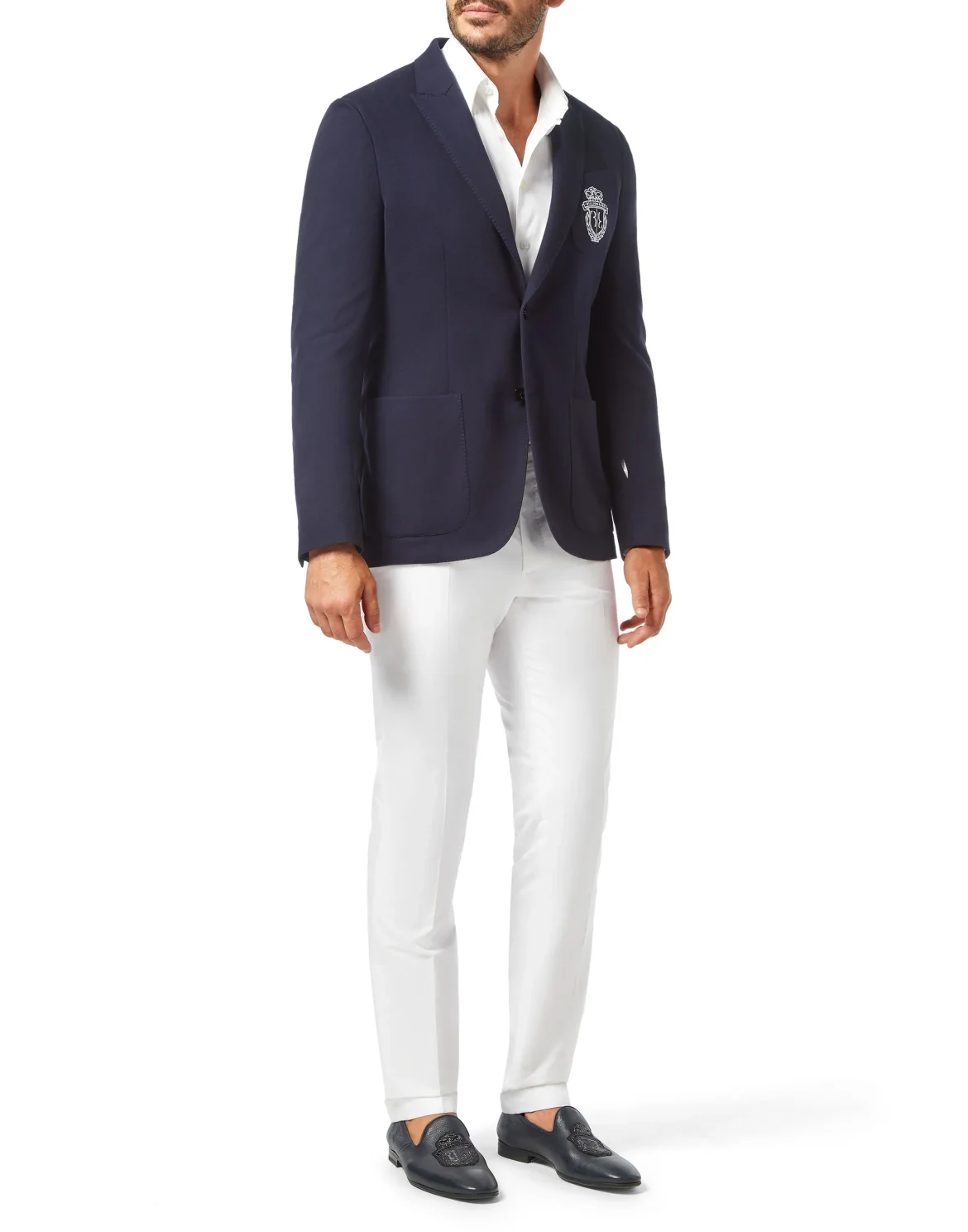 Blazer Slim Fit Crest, цвет: Синий