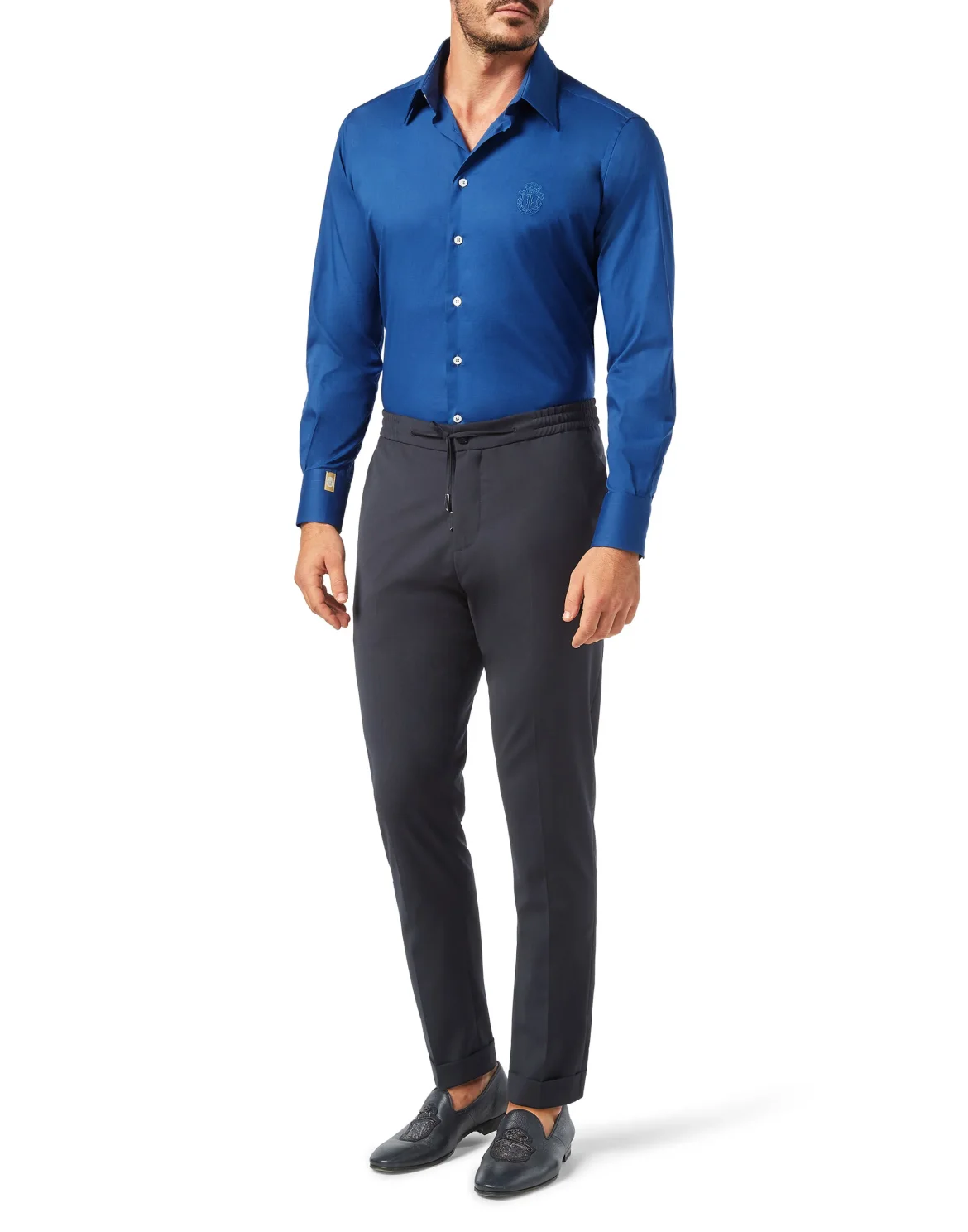 Shirt Silver Cut LS/Milano Crest, цвет: Синий