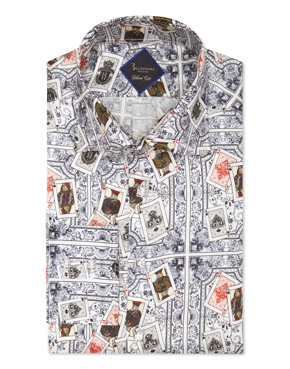 Silk Shirt Silver Cut LS/Flavio Casinò, цвет: Белый