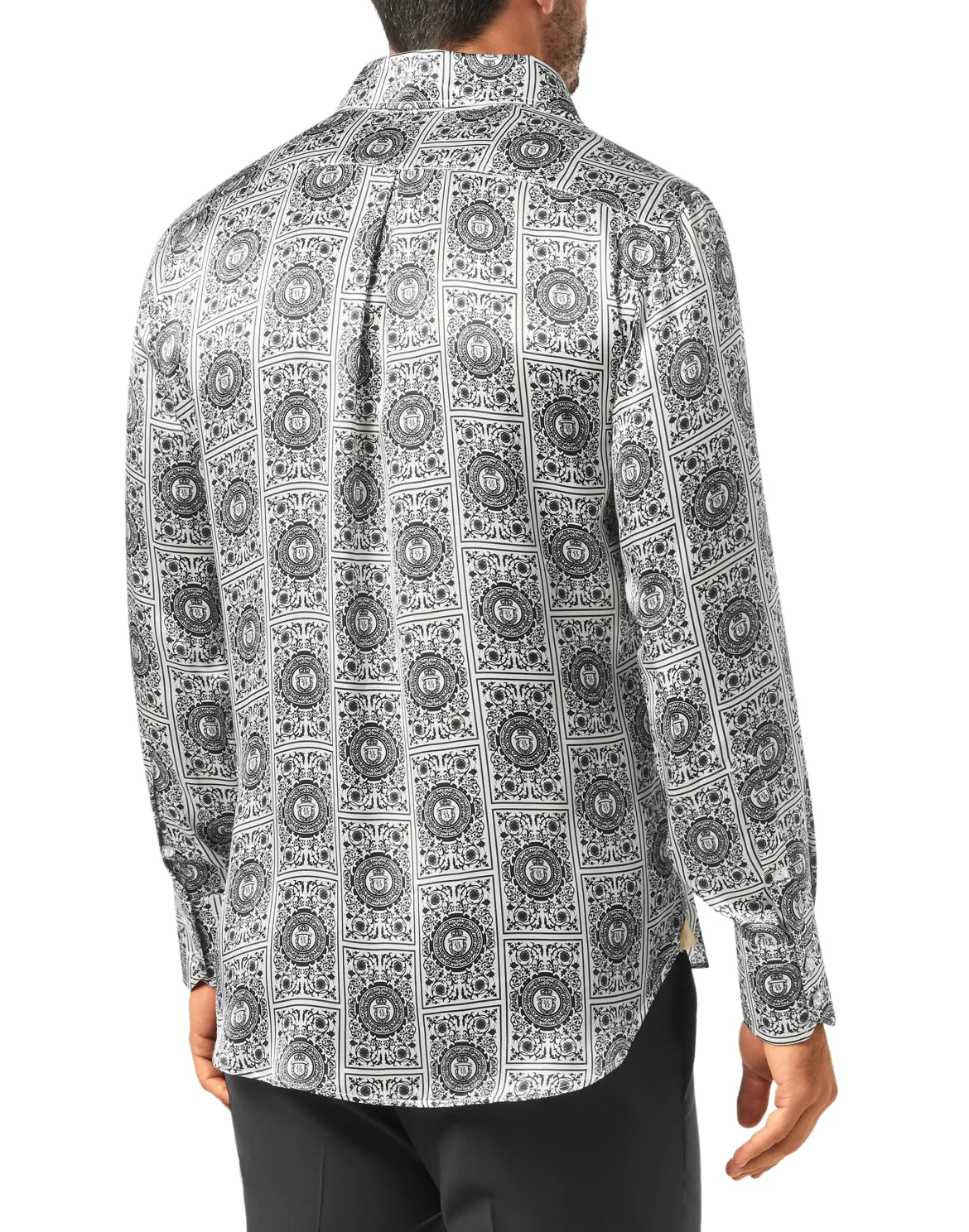 Silk Shirt Silver Cut LS/Flavio Floral Geometric, цвет: Белый