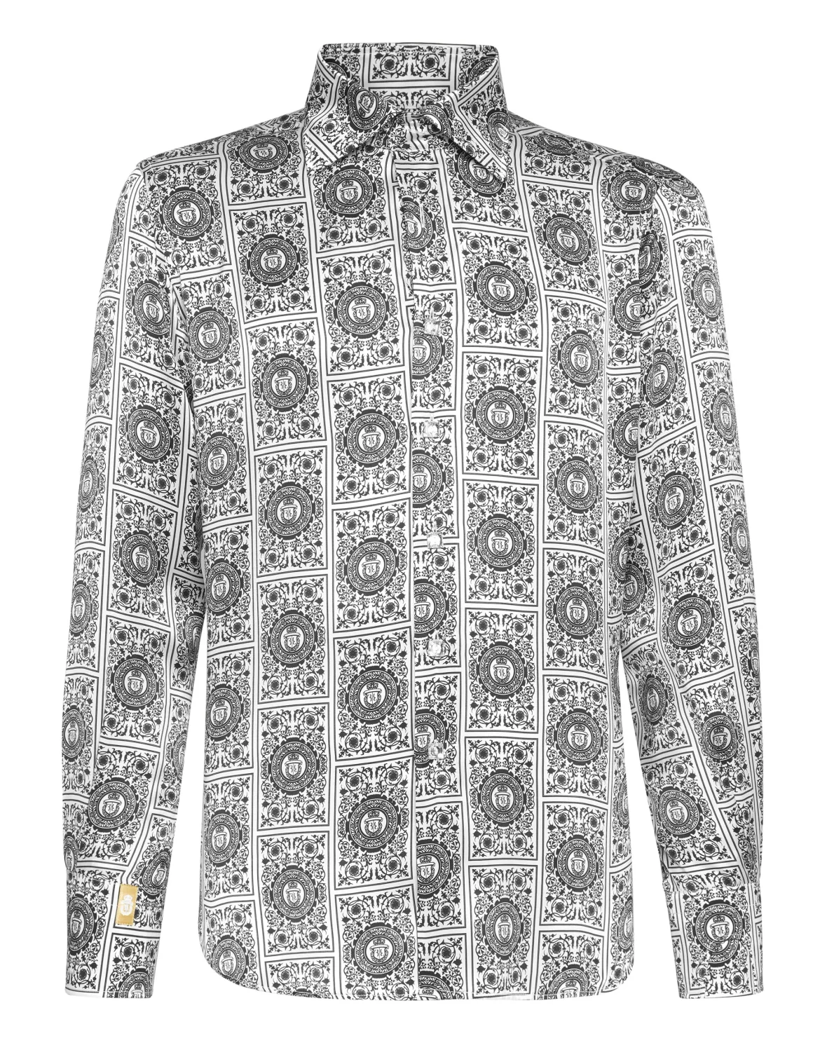Silk Shirt Silver Cut LS/Flavio Floral Geometric, цвет: Белый