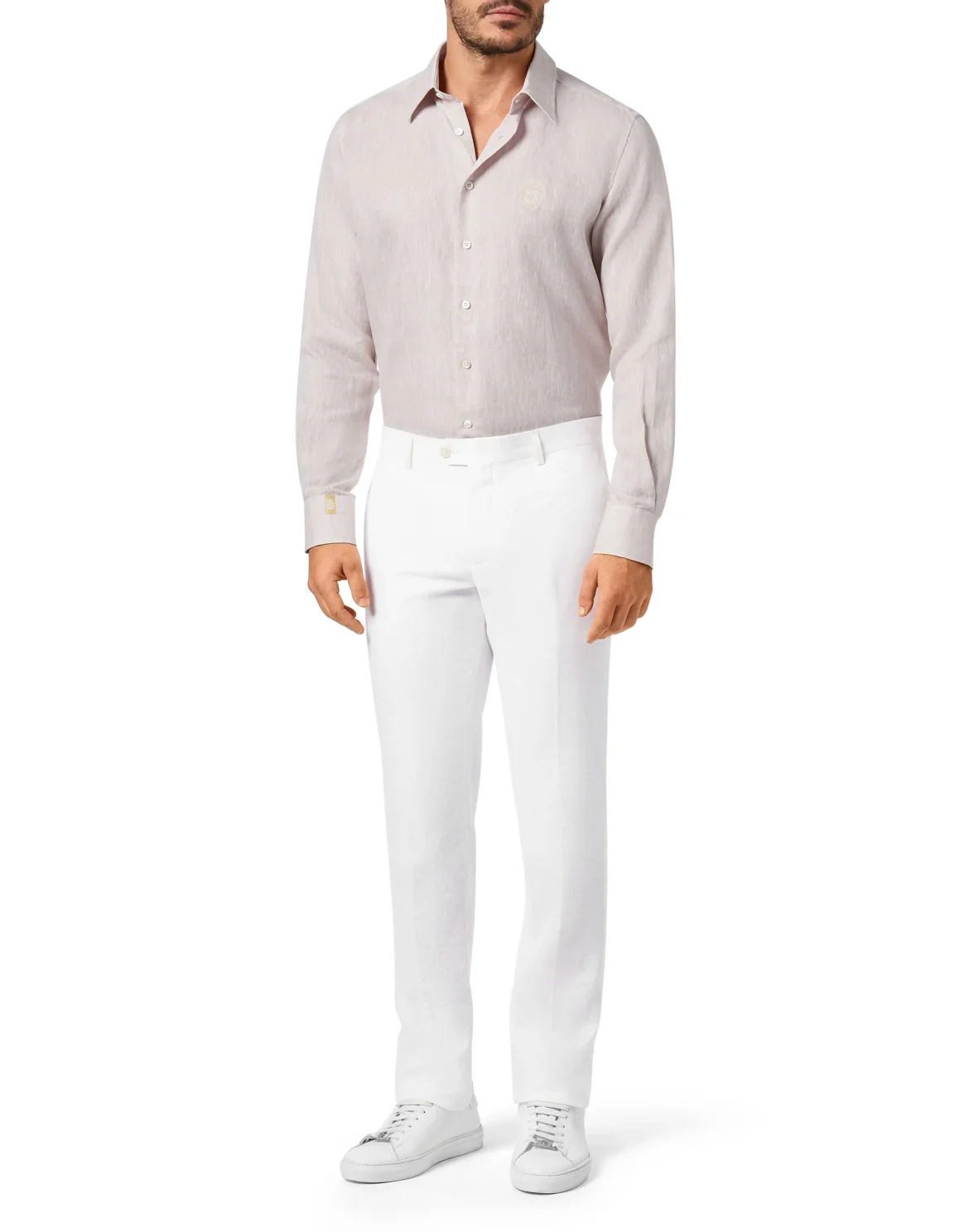 Trousers Tailored Fit Crest, цвет: Белый