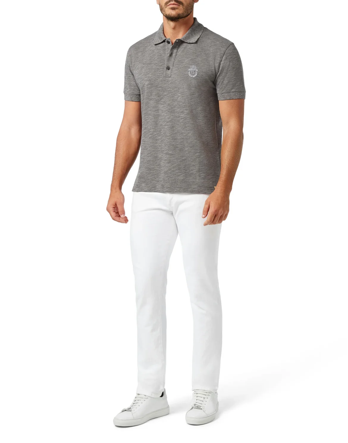 Polo shirt SS Crest, цвет: Серый
