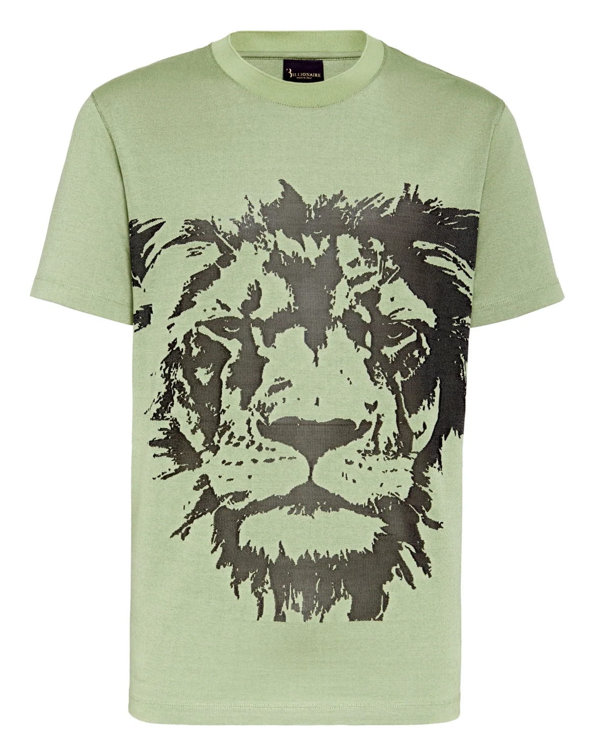 T-shirt Round Neck SS Jacquard Lion, цвет: Зеленый