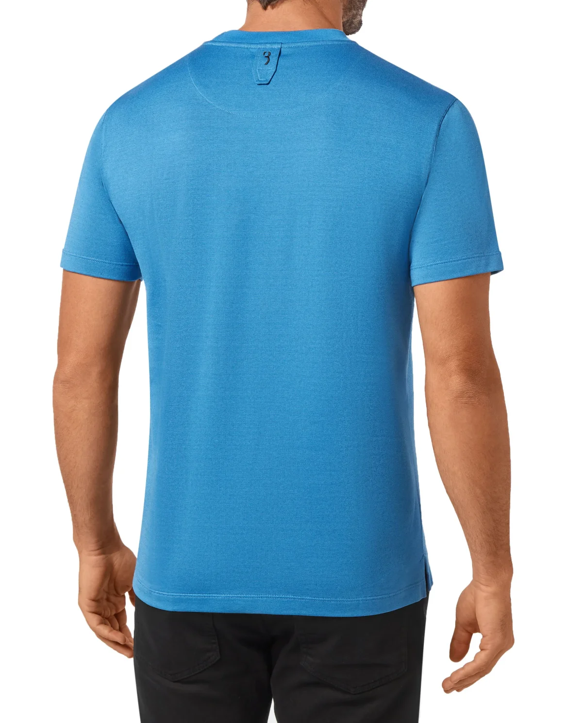 T-shirt Round Neck SS Jacquard Lion, цвет: Синий