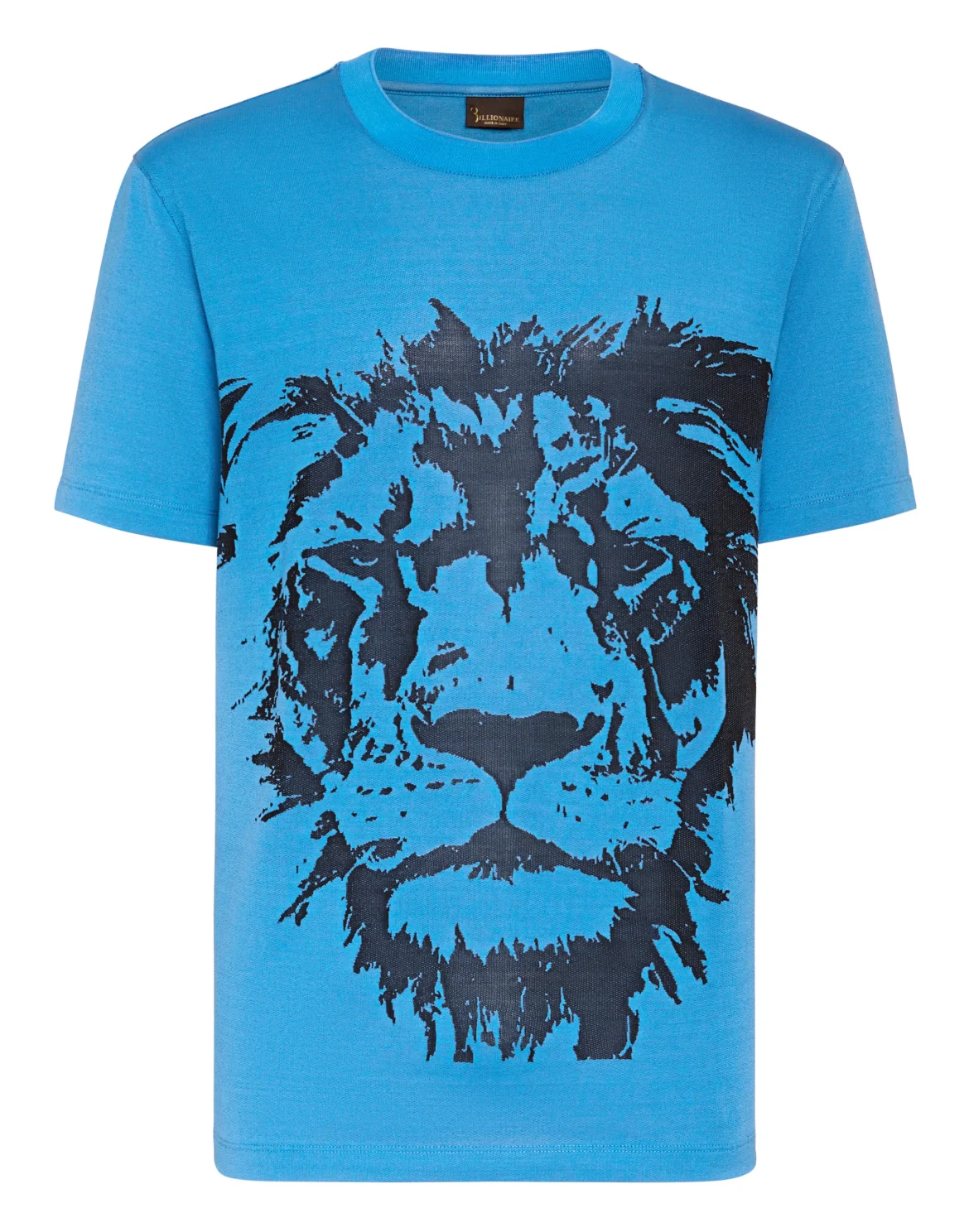 T-shirt Round Neck SS Jacquard Lion, цвет: Синий