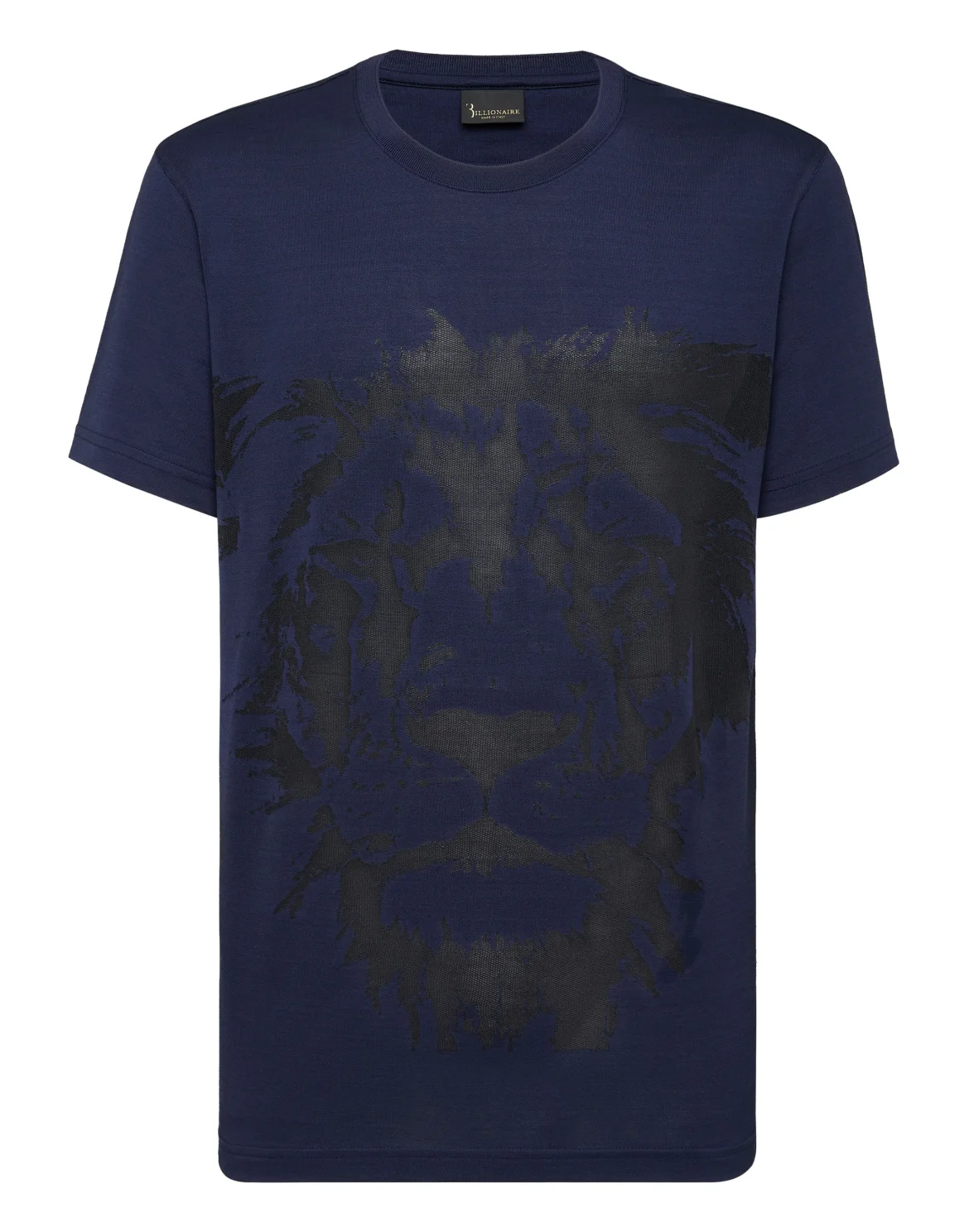 T-shirt Round Neck SS Jacquard Lion, цвет: Синий