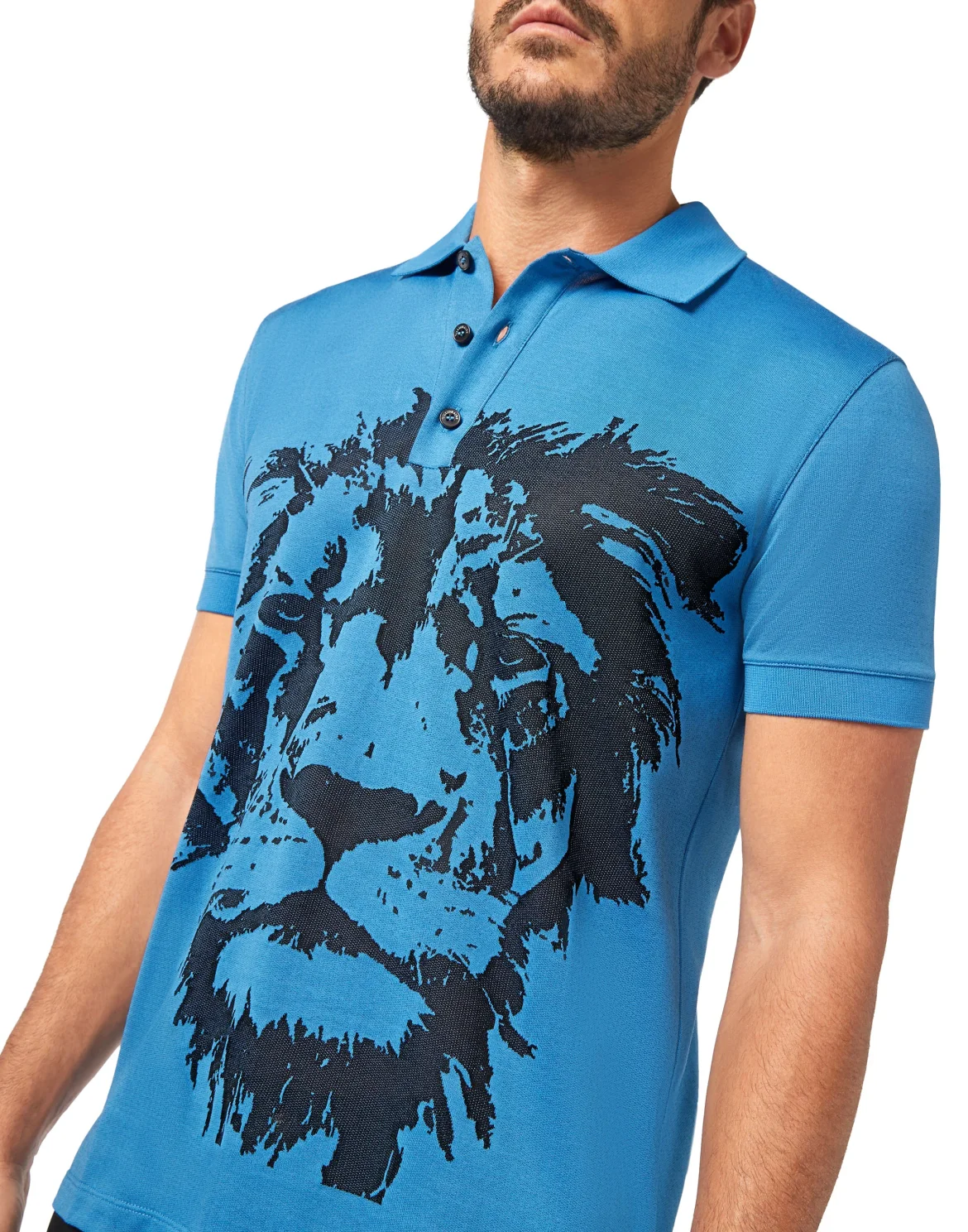 Polo shirt SS Jacquard Lion, цвет: Синий