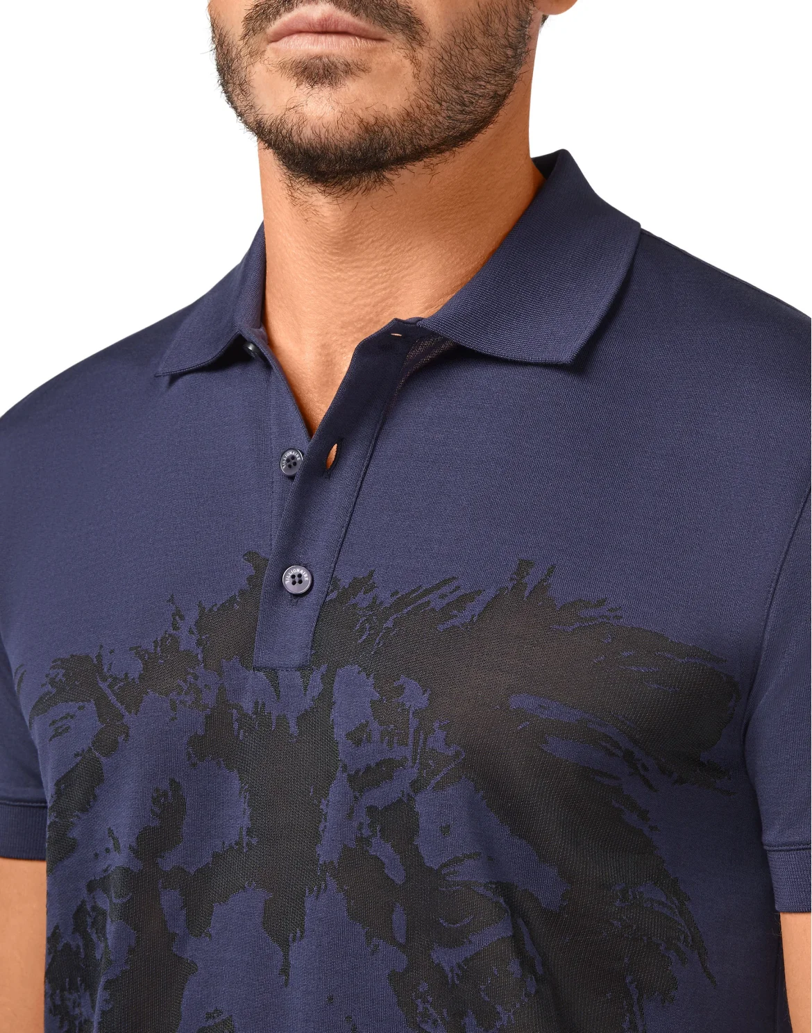 Polo shirt SS Jacquard Lion, цвет: Синий