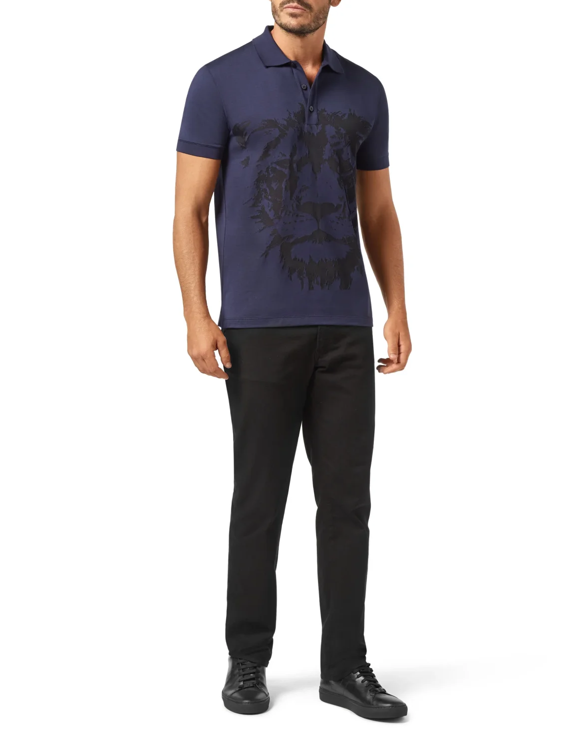 Polo shirt SS Jacquard Lion, цвет: Синий