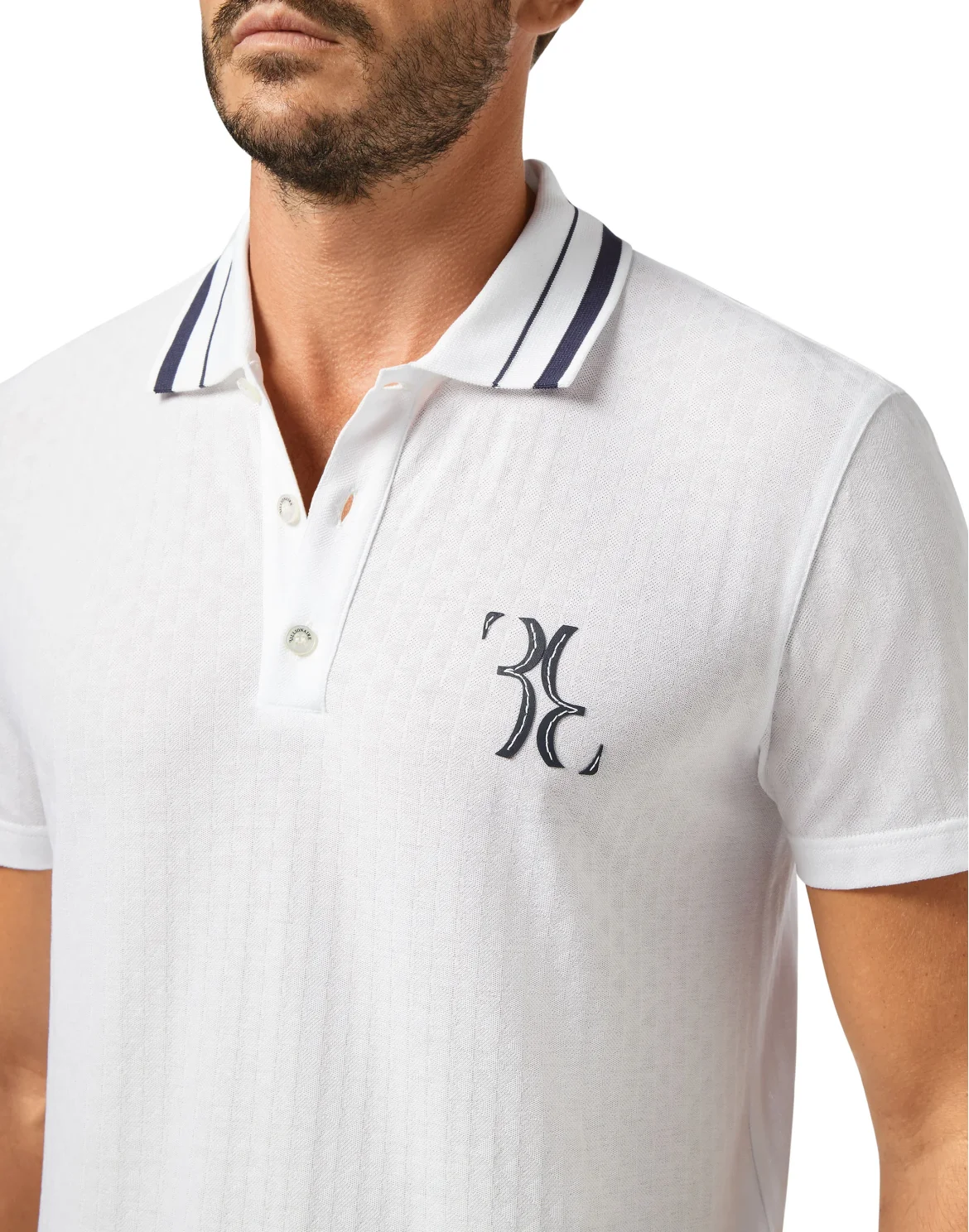 Polo shirt SS Jacquard Double B, цвет: Белый