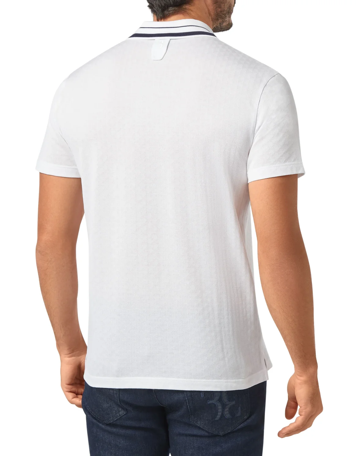 Polo shirt SS Jacquard Double B, цвет: Белый