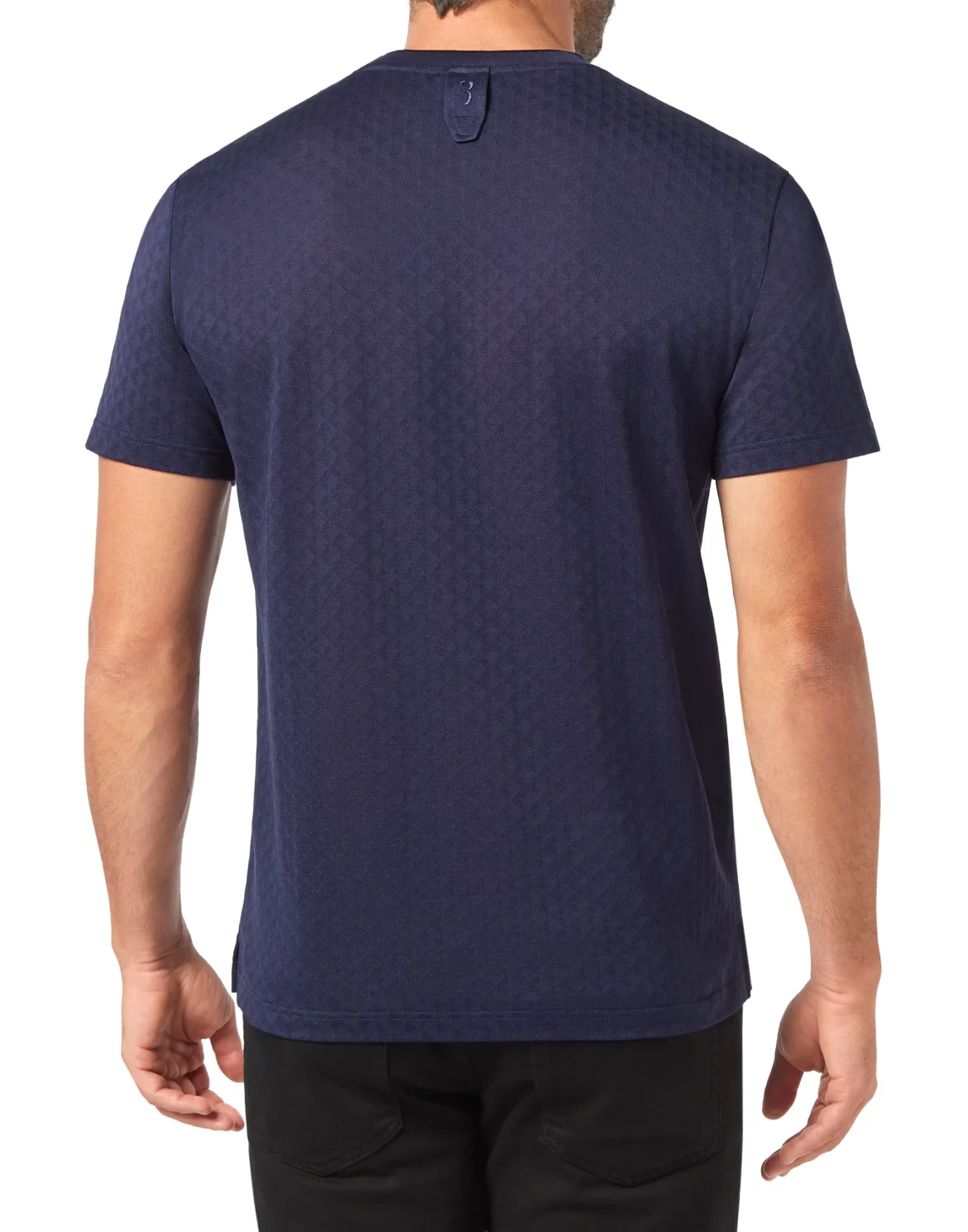 T-shirt Round Neck SS Jacquard Double B, цвет: Синий