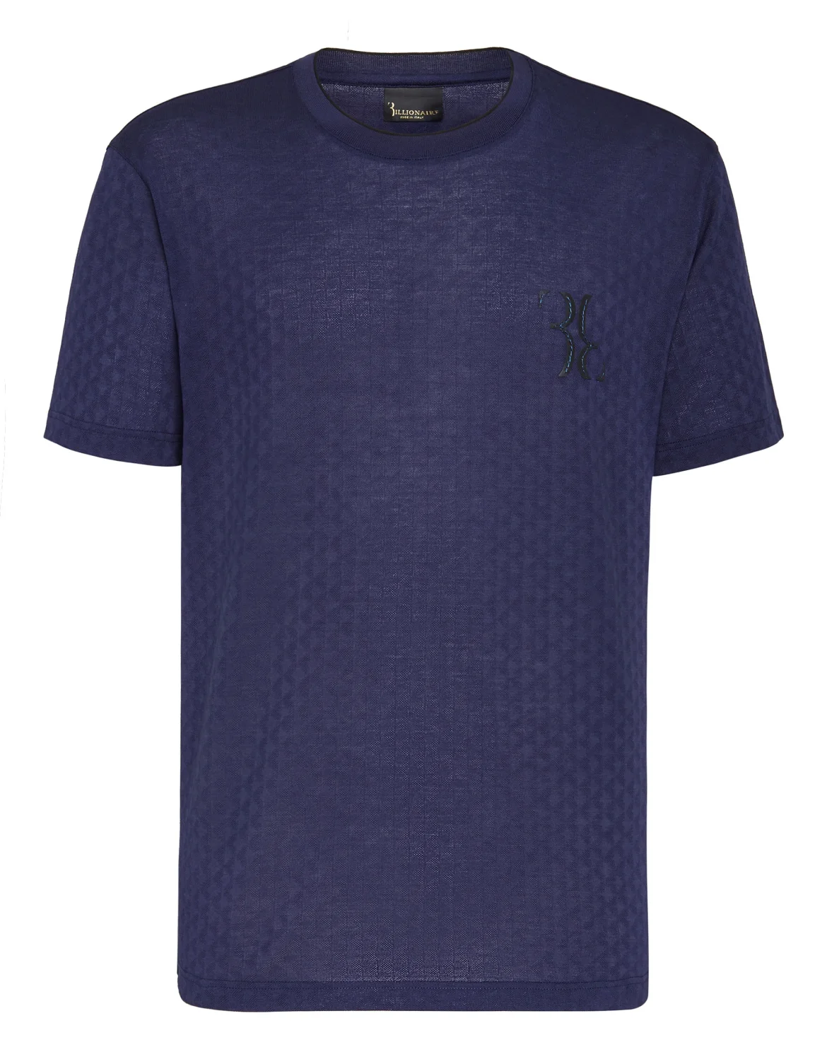 T-shirt Round Neck SS Jacquard Double B, цвет: Синий