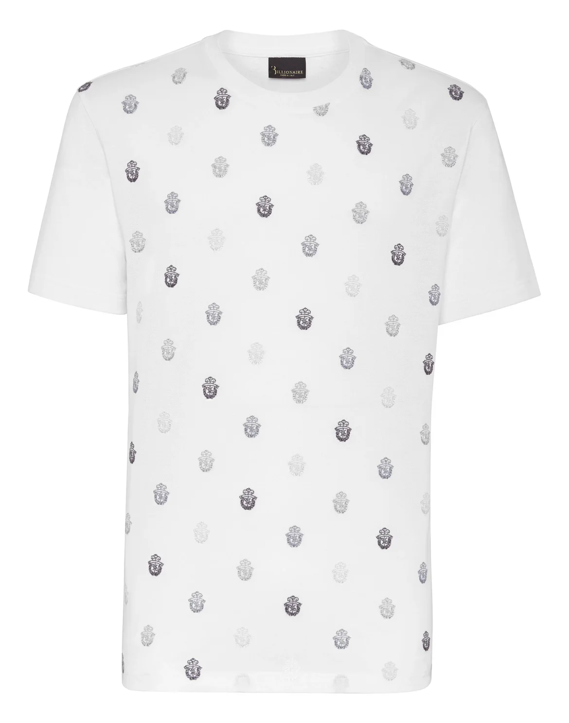 T-shirt Round Neck SS All over Crest, цвет: Белый