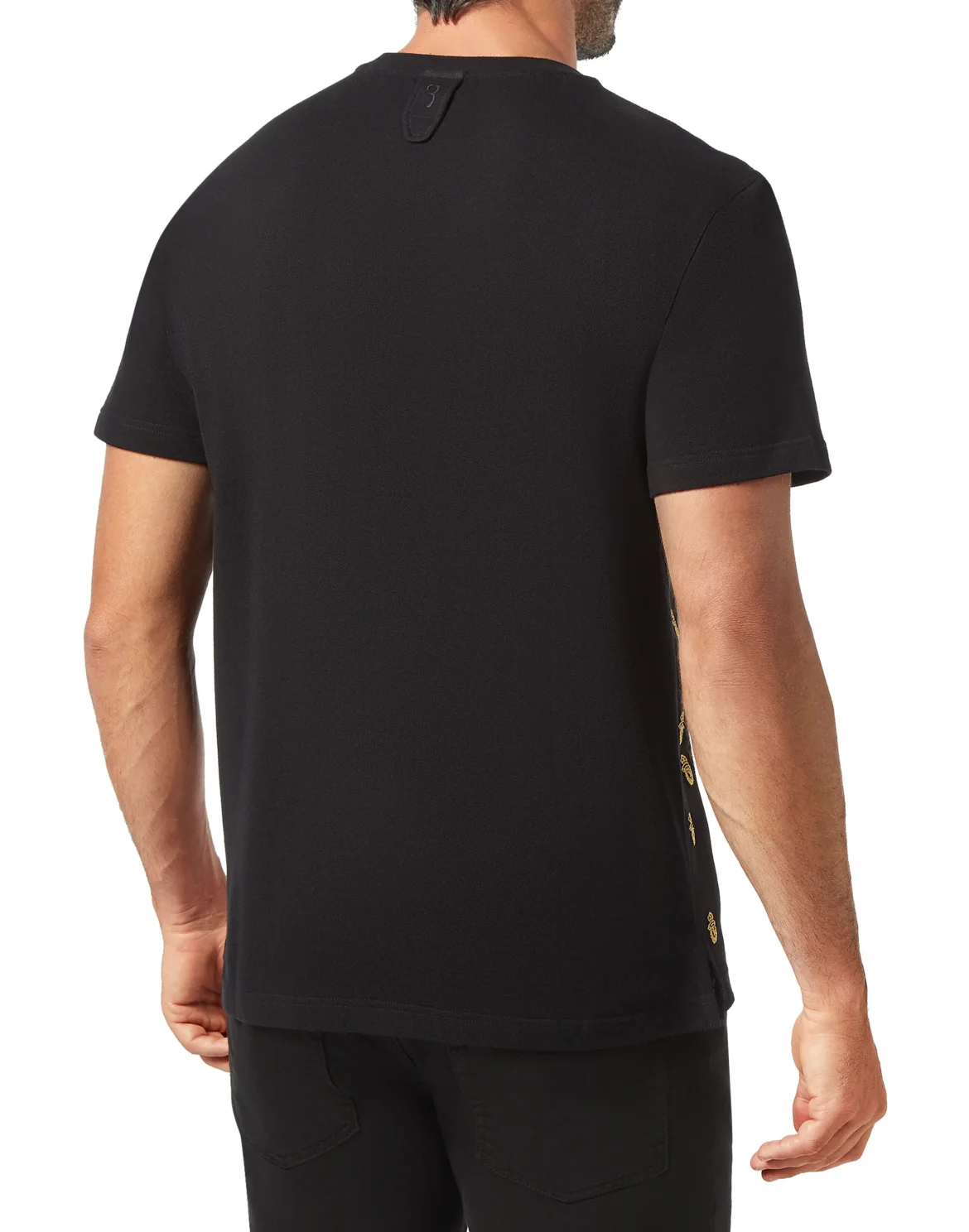 T-shirt Round Neck SS All over Crest, цвет: Черный
