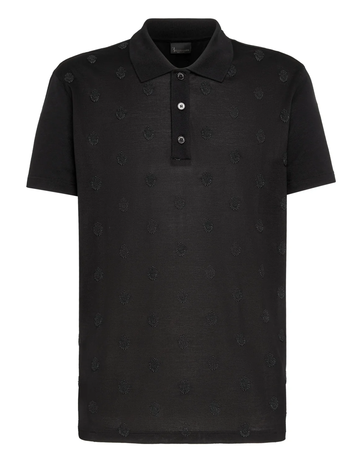 Polo shirt SS All over Crest, цвет: Черный