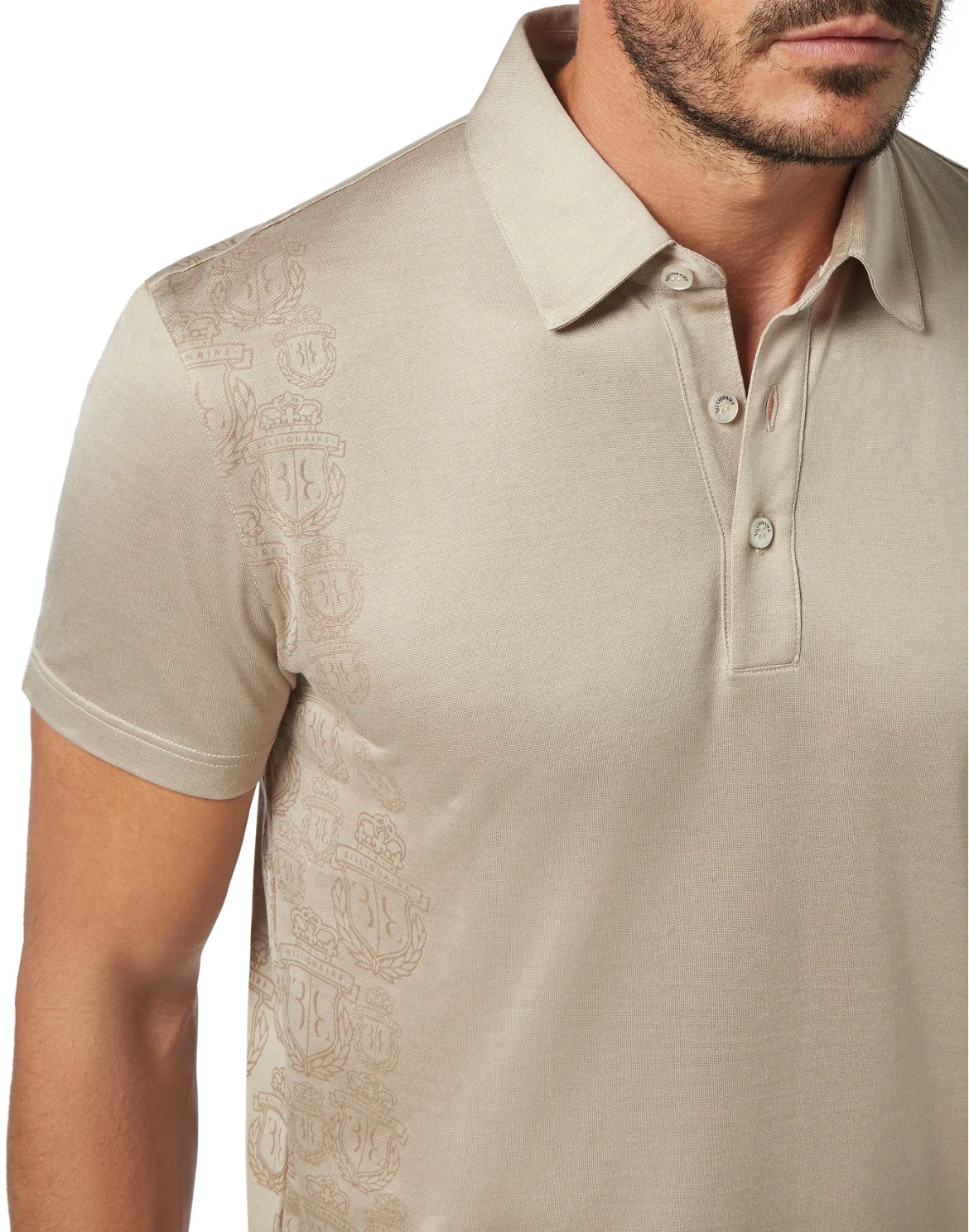 Polo shirt SS Crest, цвет: Бежевый