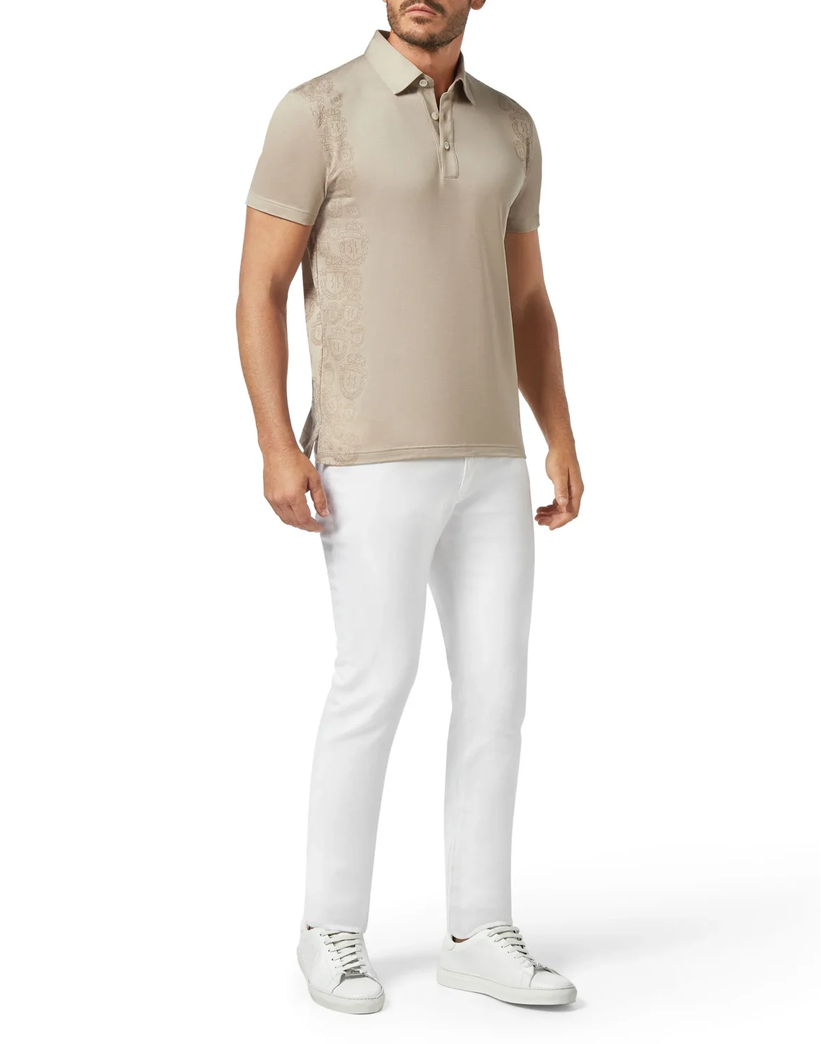 Polo shirt SS Crest, цвет: Бежевый