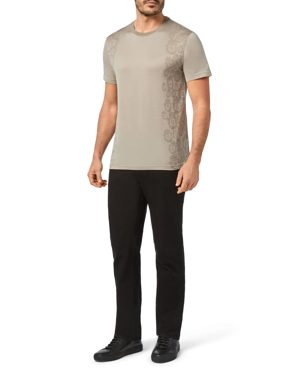 T-shirt Round Neck SS Crest, цвет: Бежевый