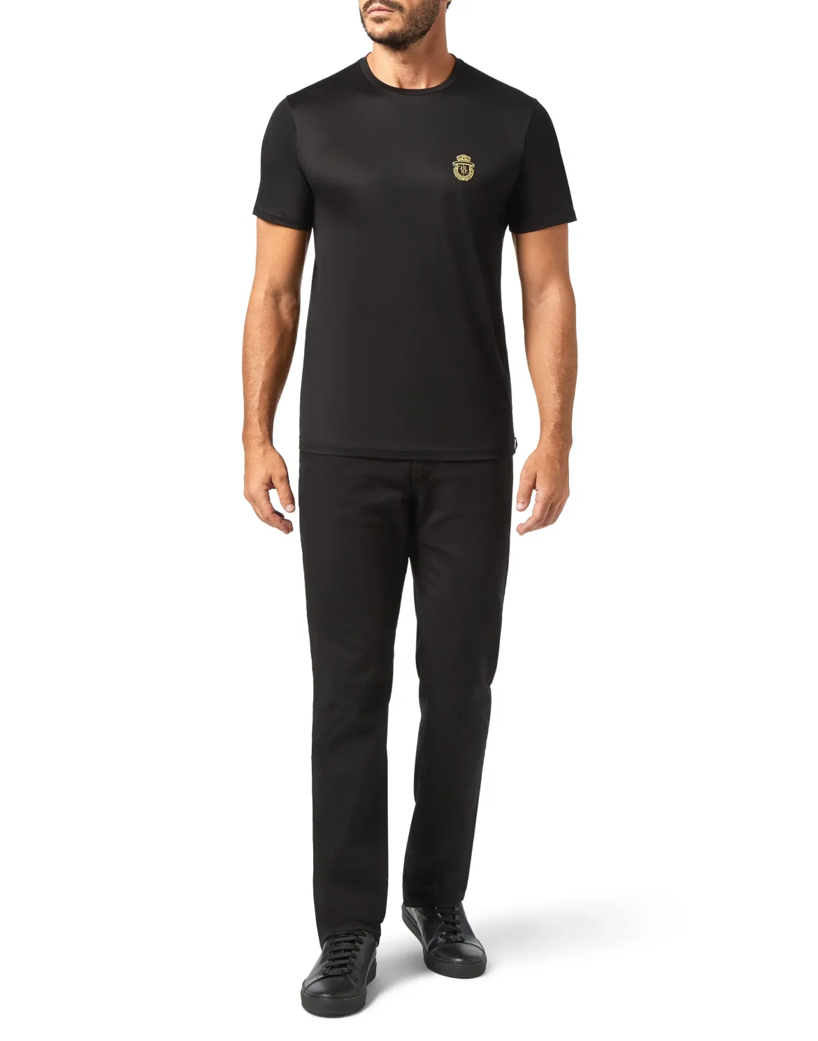 T-shirt Round Neck SS Crest, цвет: Черный