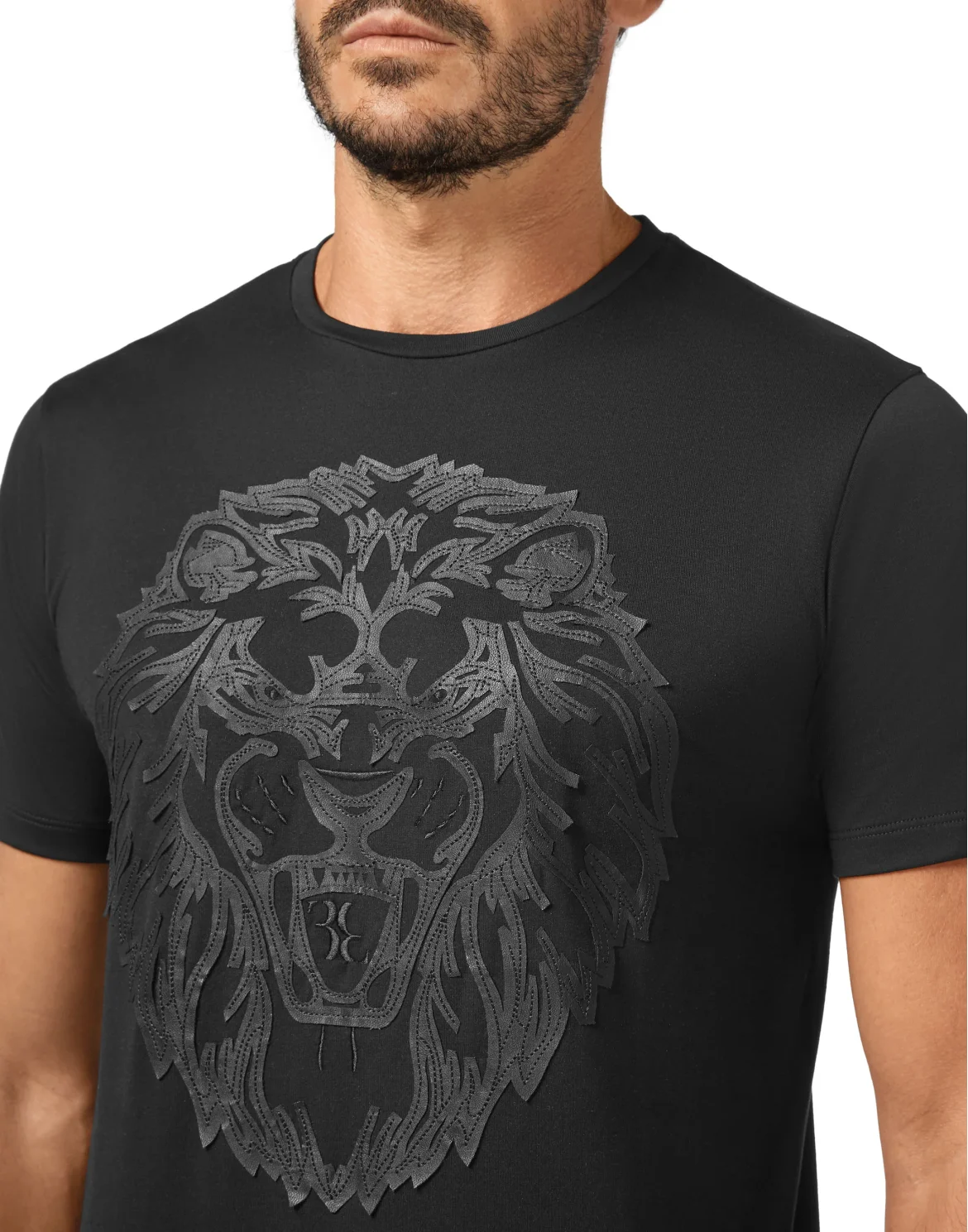 T-shirt Round Neck SS Lion, цвет: Черный
