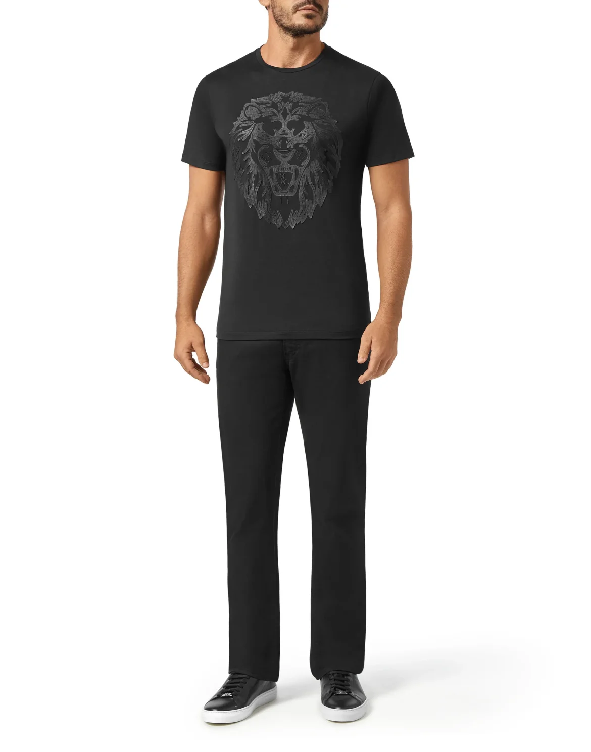 T-shirt Round Neck SS Lion, цвет: Черный