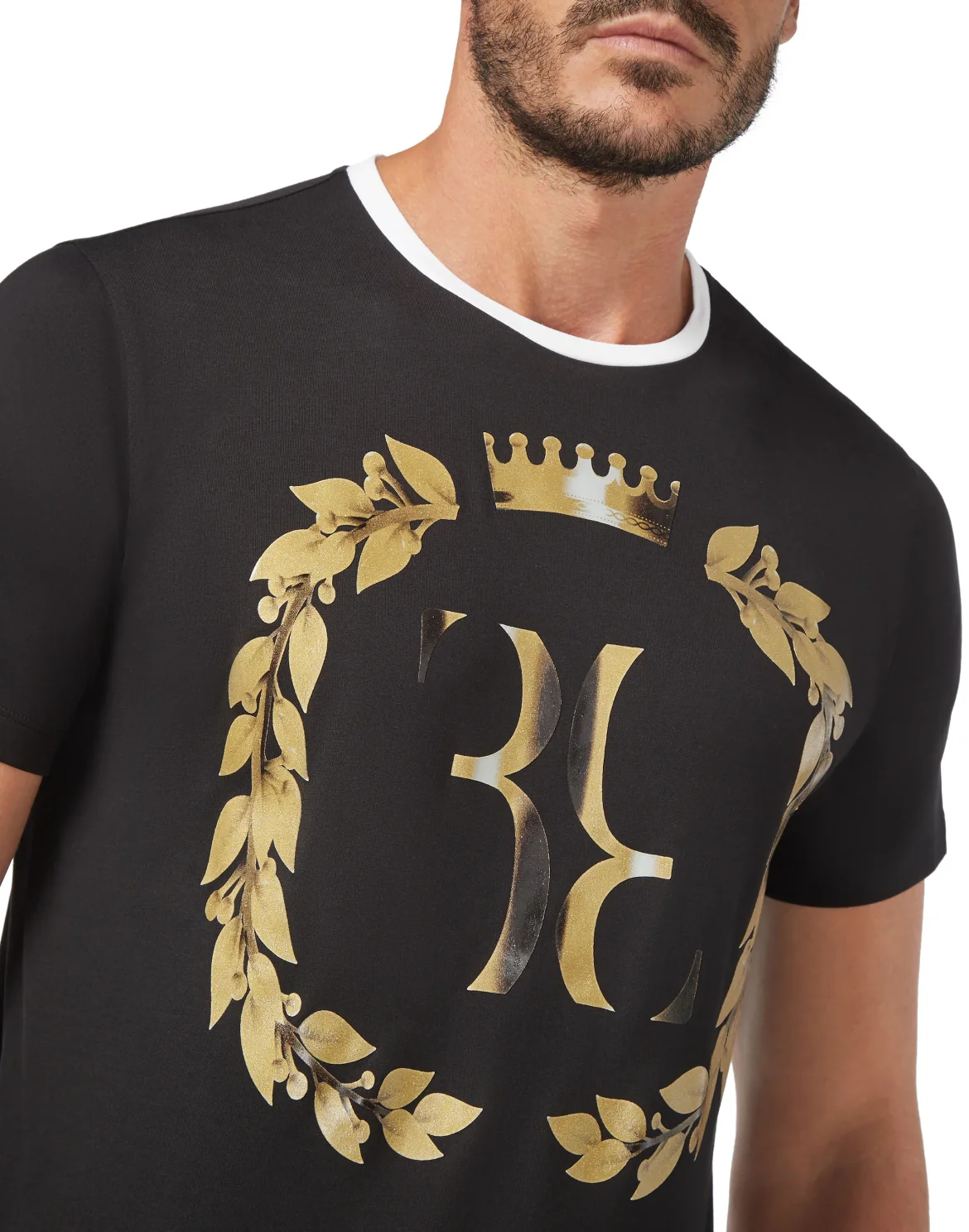 T-shirt Round Neck SS Baroque Double B, цвет: Черный