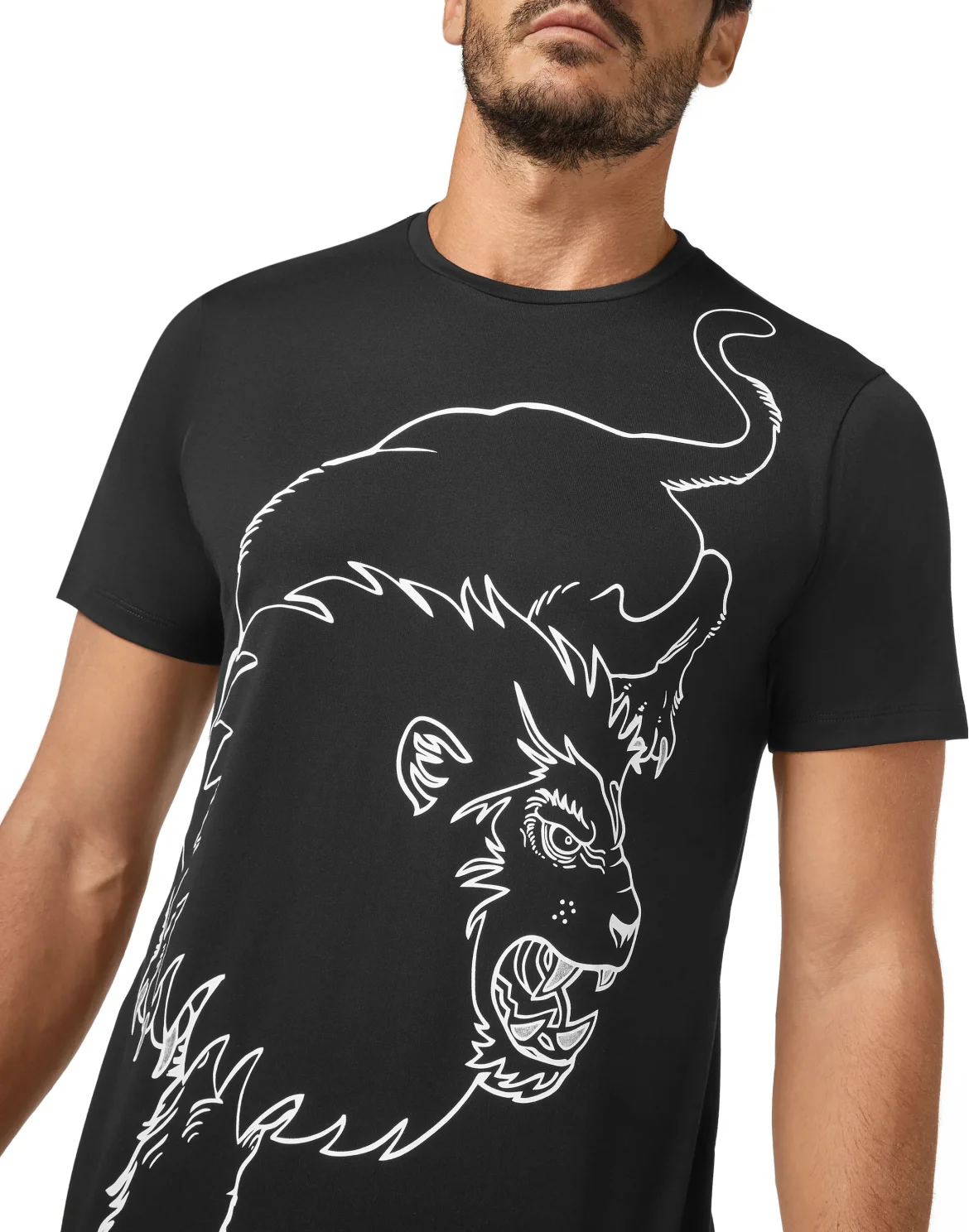 T-shirt Round Neck SS Lion, цвет: Черный