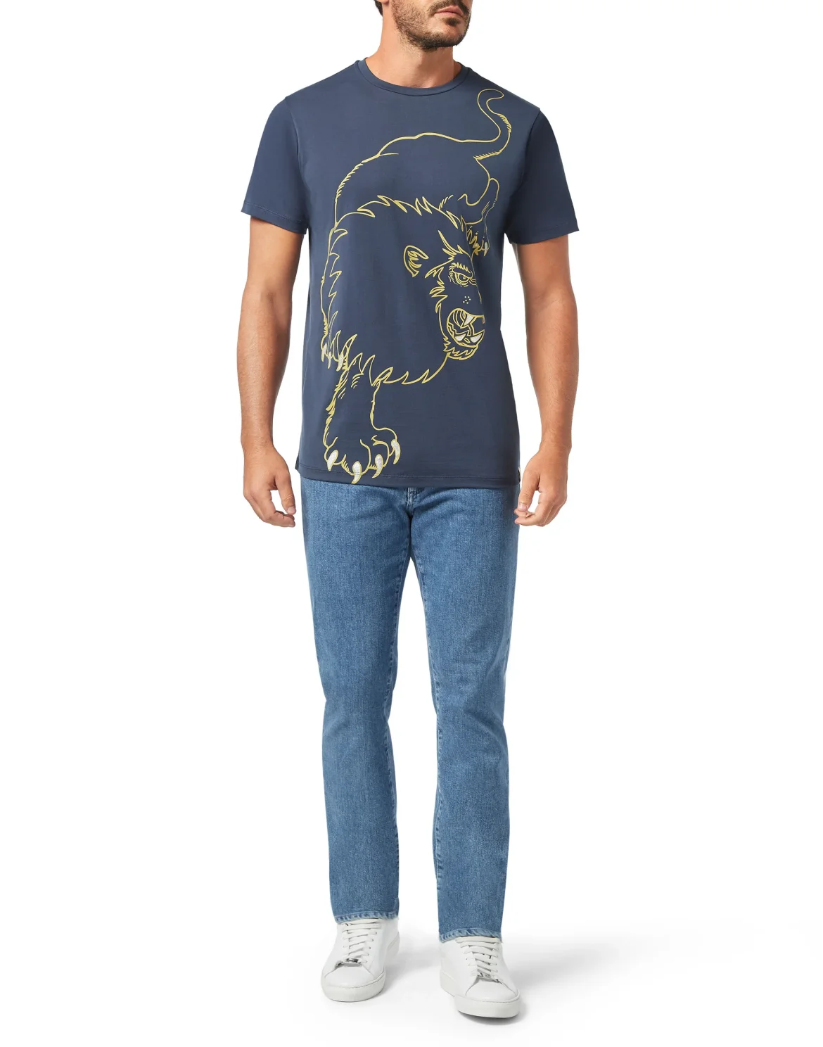 T-shirt Round Neck SS Lion, цвет: Синий