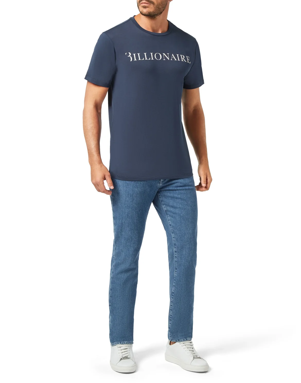 T-shirt Round Neck SS Logos, цвет: Синий