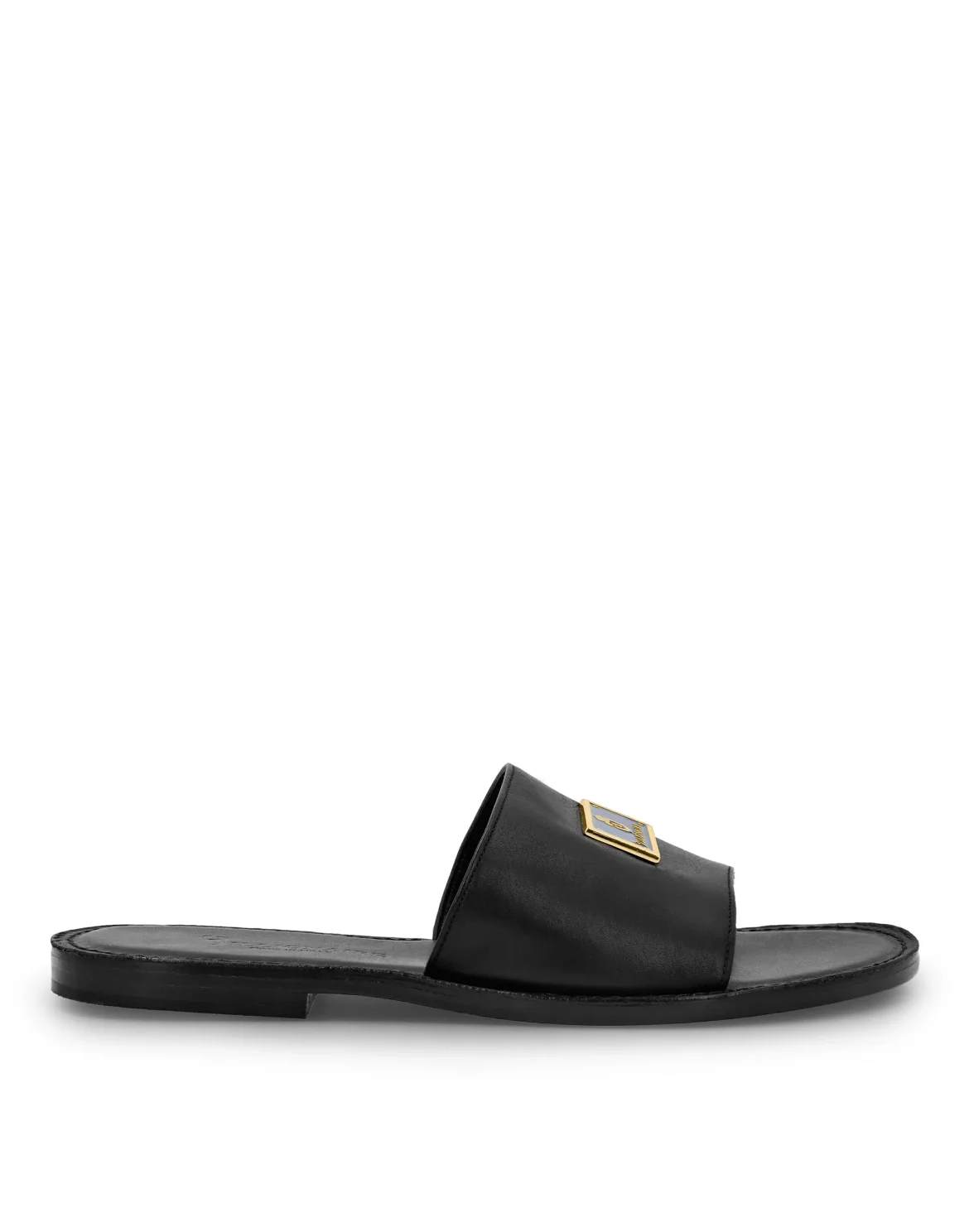 Sandals Flat Istitutional, цвет: Черный