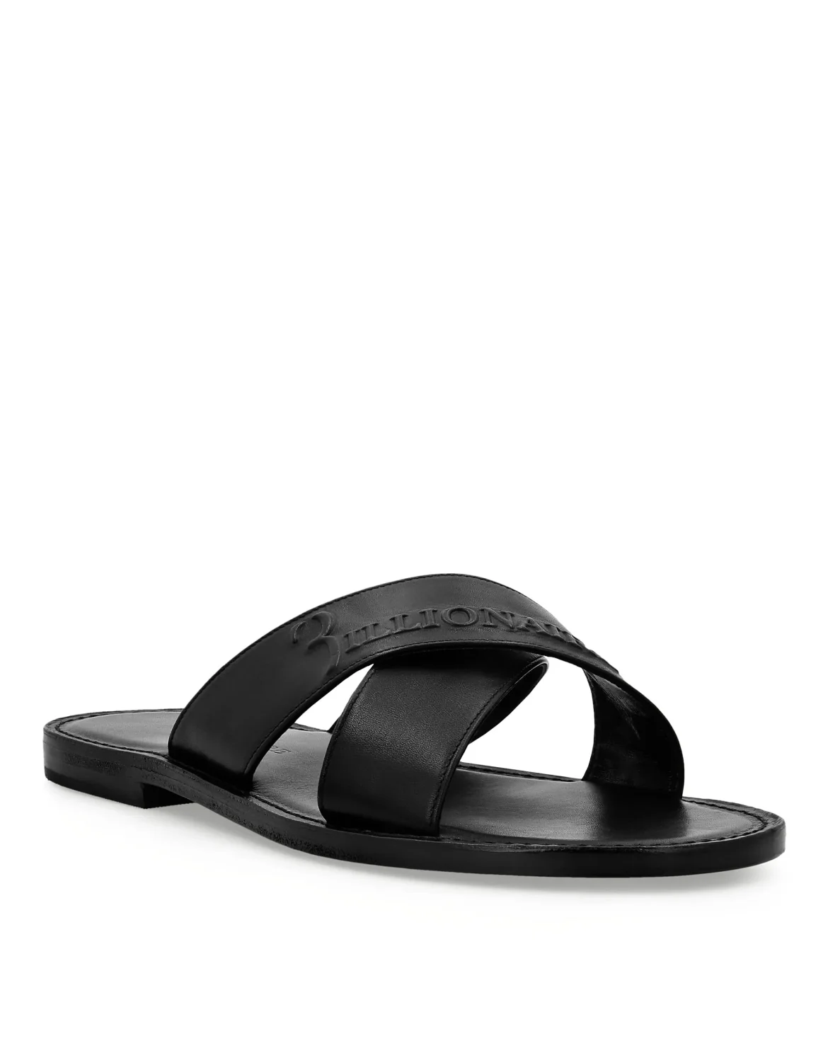Sandals Flat Logos, цвет: Черный