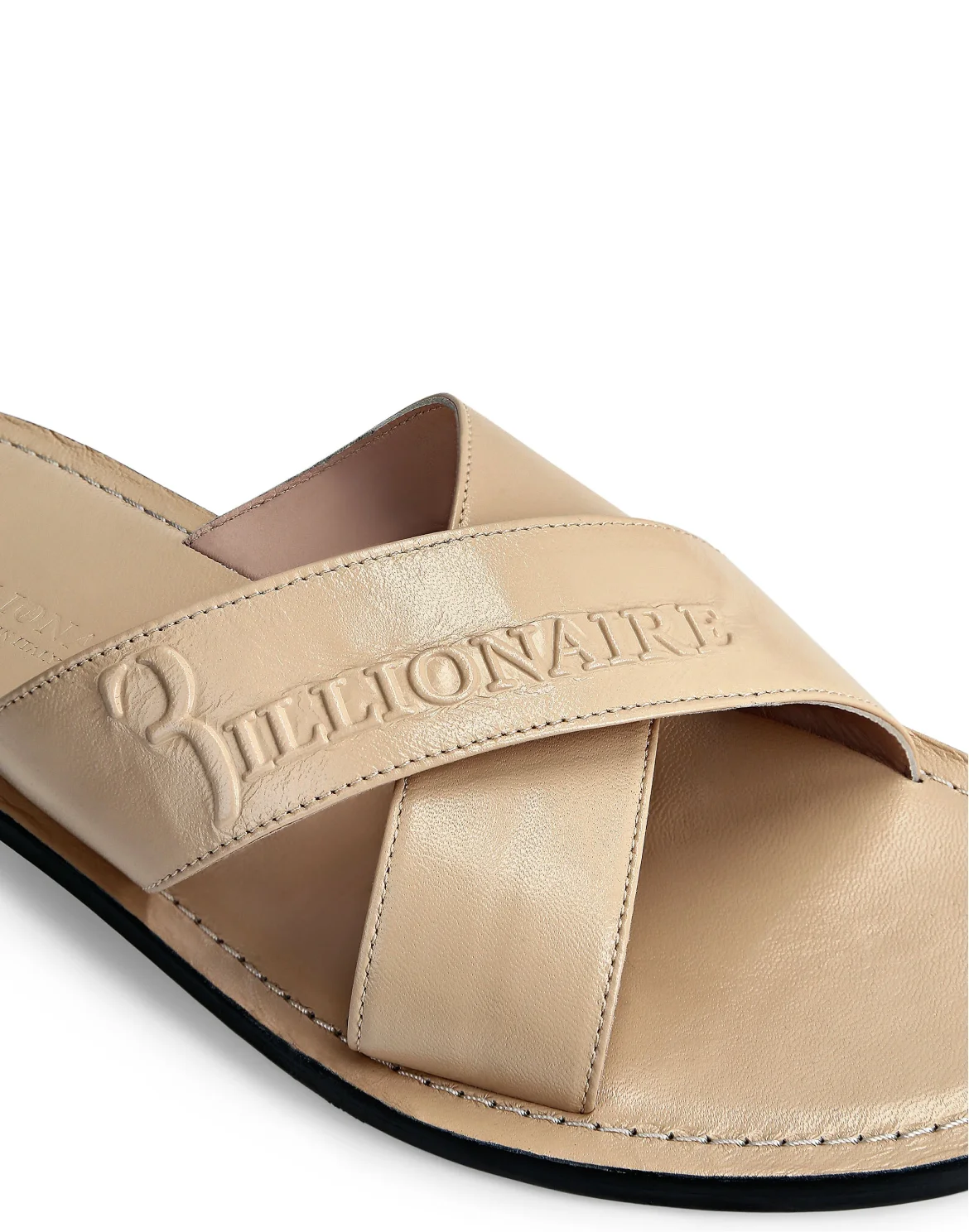 Sandals Flat Logos, цвет: Бежевый