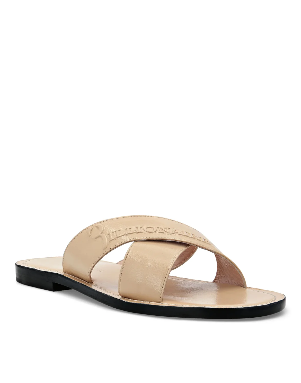 Sandals Flat Logos, цвет: Бежевый