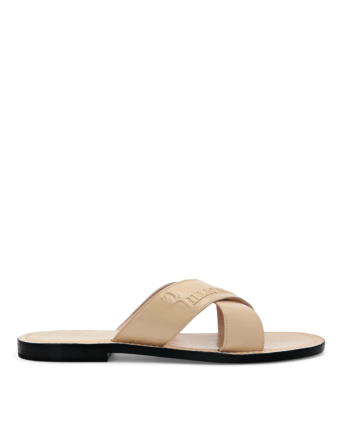 Sandals Flat Logos, цвет: Бежевый