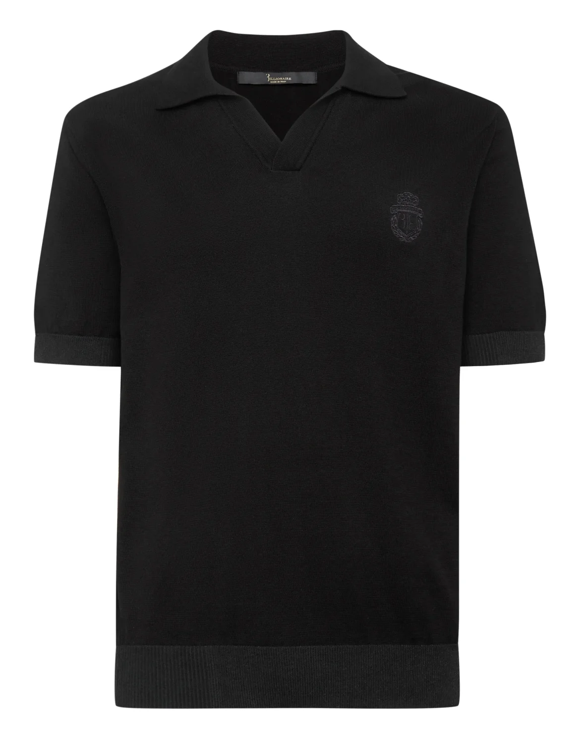 Pullover Polo-Neck SS Crest, цвет: Черный