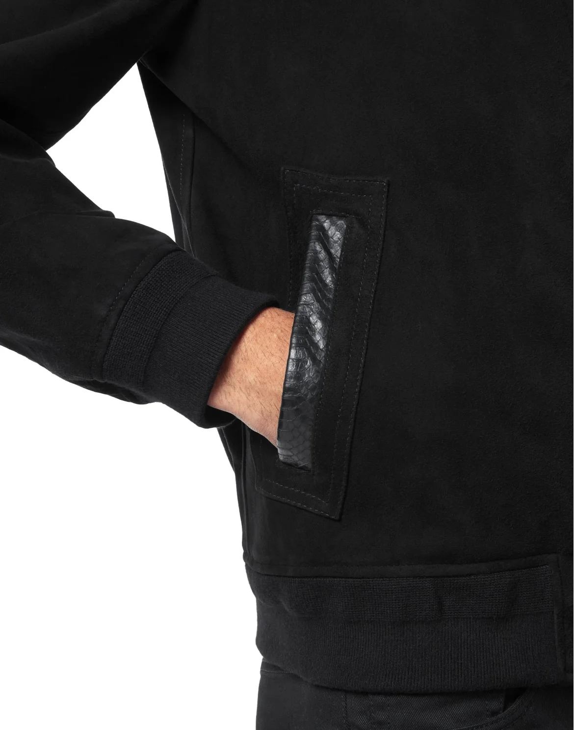 Leather Bomber Lion, цвет: Черный