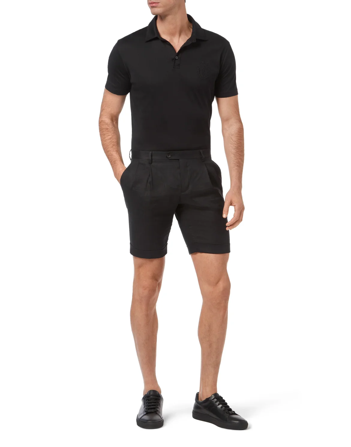 Linen Short Trousers, цвет: Черный