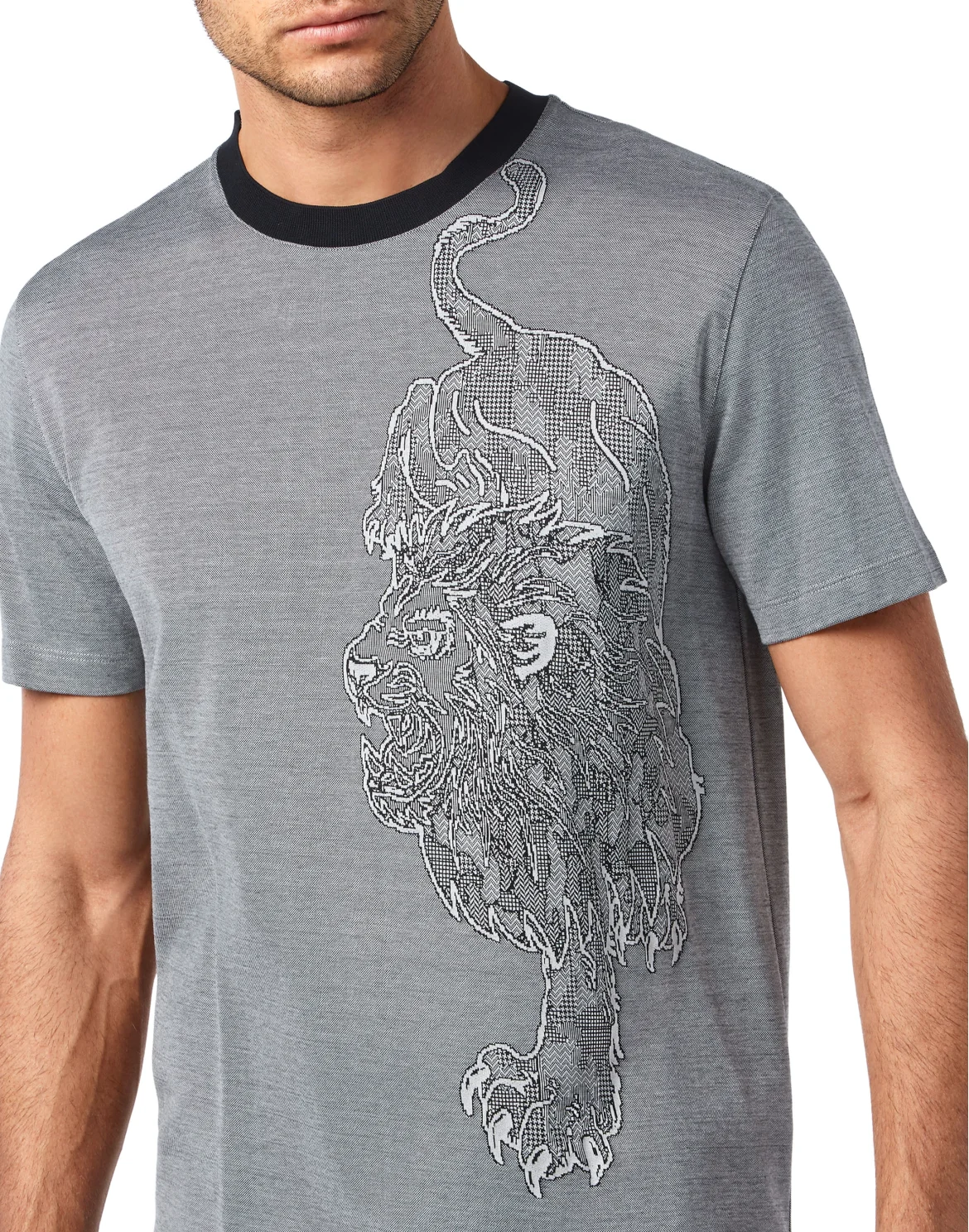 T-shirt Round Neck SS Lion, цвет: Черный