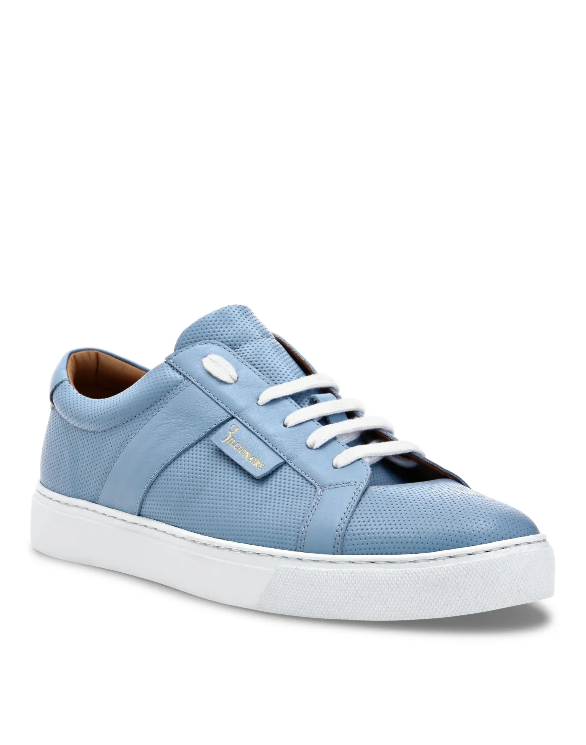 Leather Lo-Top Sneakers, цвет: Синий