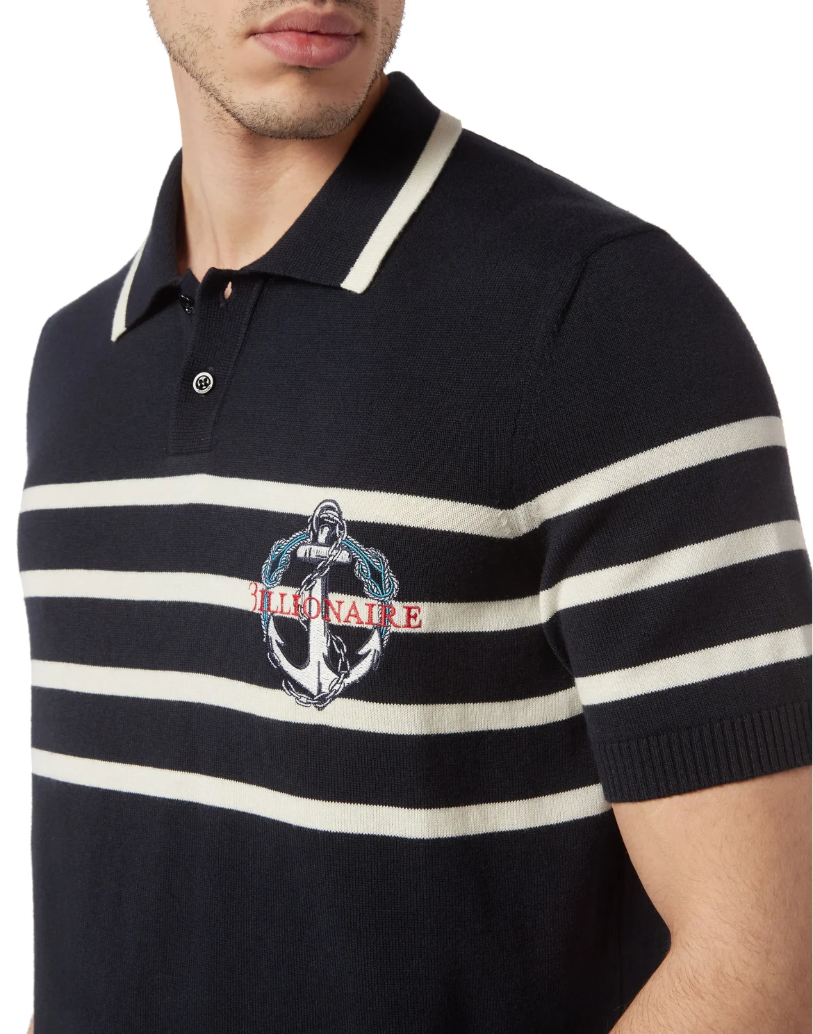 Wool/Cotton Polo SS, цвет: Синий