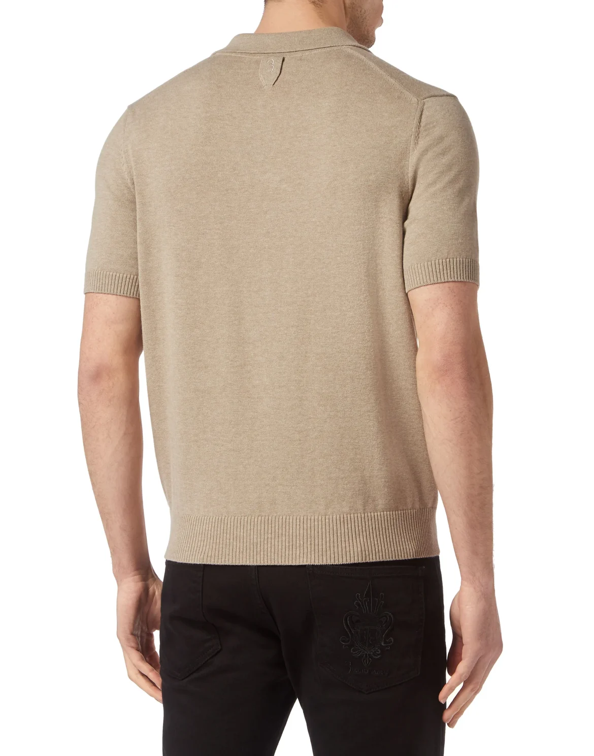 Wool/Cotton Polo SS, цвет: Бежевый