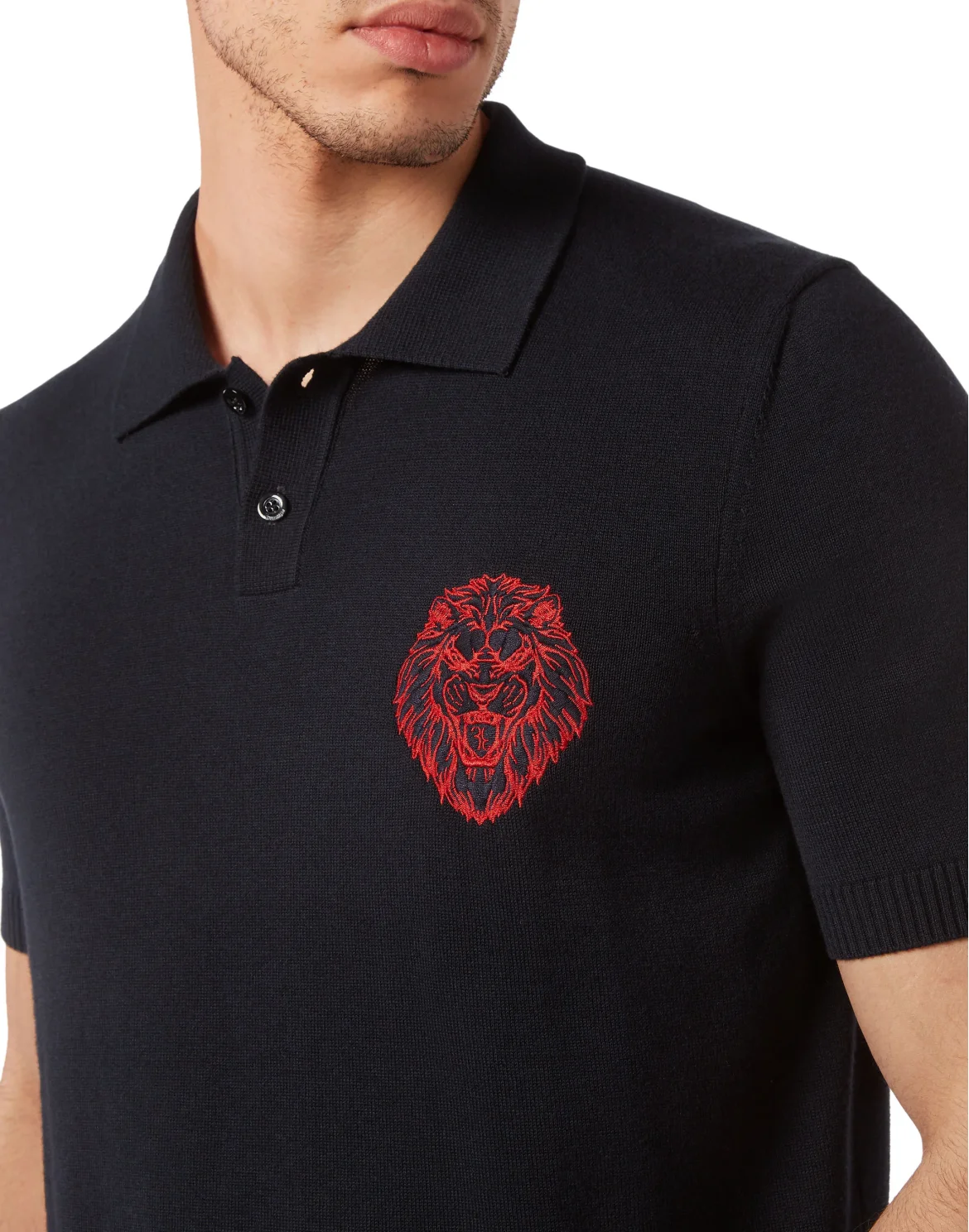Wool/Cotton Polo SS, цвет: Синий