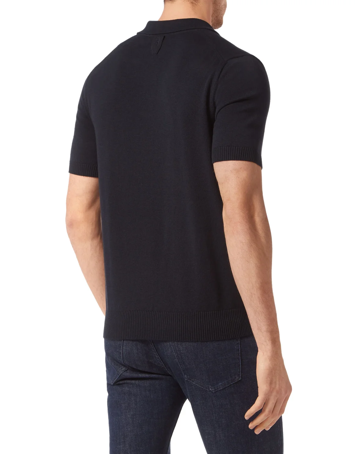 Wool/Cotton Polo SS, цвет: Синий