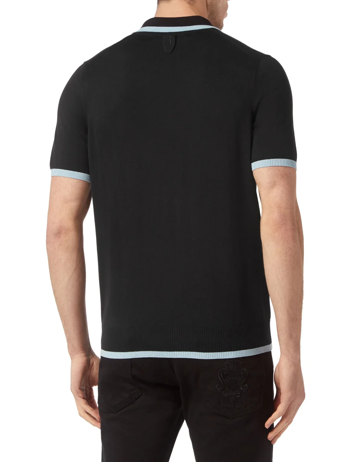 Silk/Cotton Polo SS, цвет: Черный