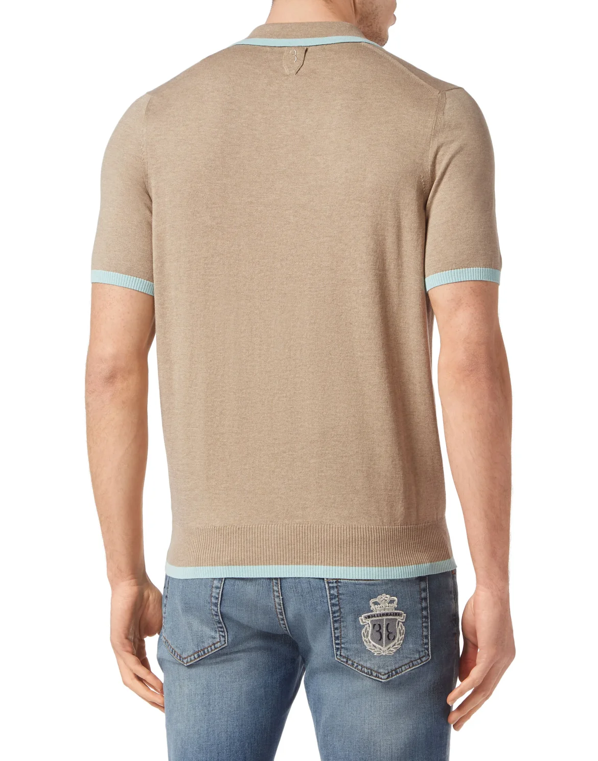 Silk/Cotton Polo SS, цвет: Бежевый
