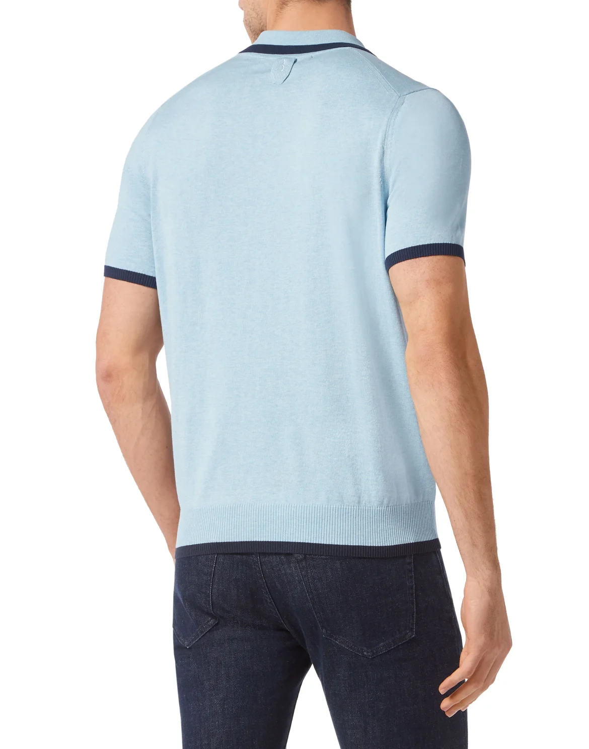 Silk/Cotton Polo SS, цвет: Синий
