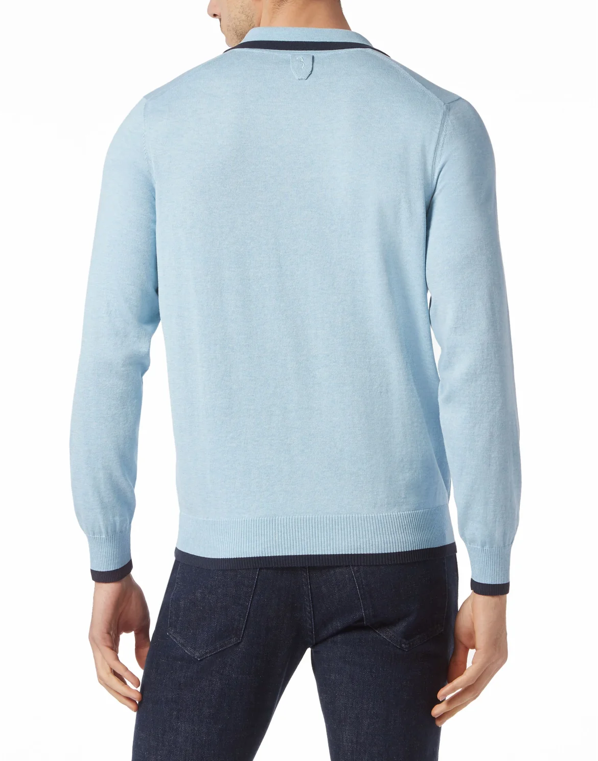 Silk/Cotton Polo SS, цвет: Синий